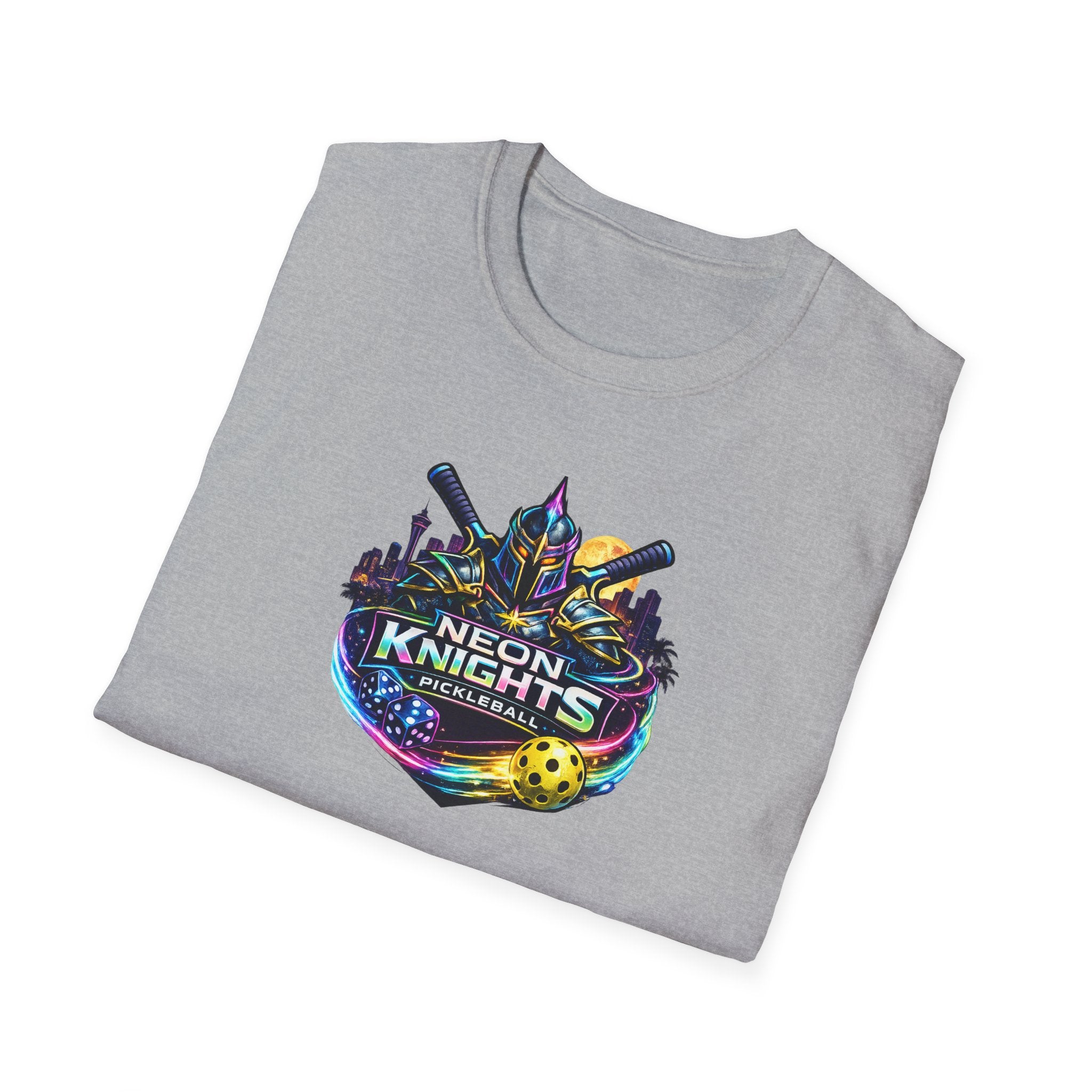 Neon Knights Pickleball Shirt | Vegas Inspired Pickleball T-Shirt | Gift for Pickleball Player | 9 colors - 100% cotton