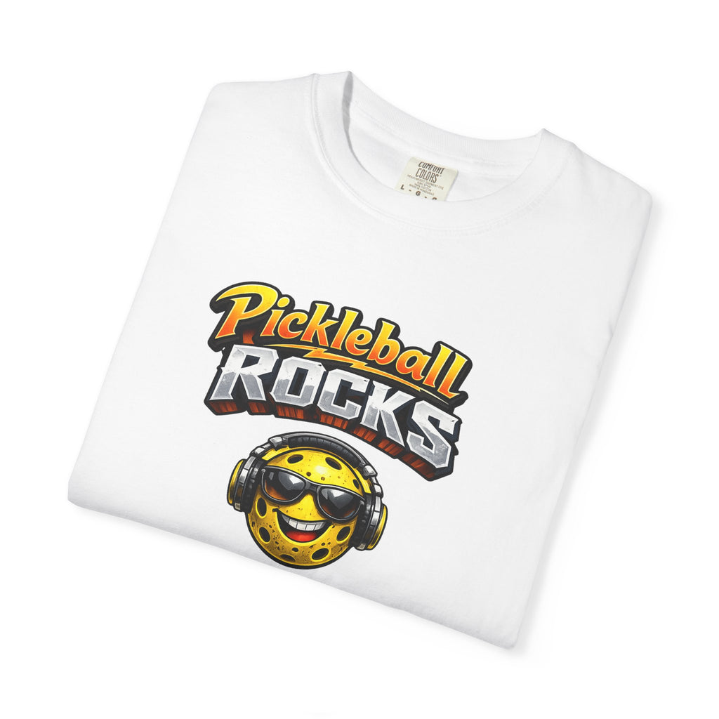 Pickleball Rocks Graphic T-Shirt Funny Pickleball Player Tee 5 colors 100% cotton