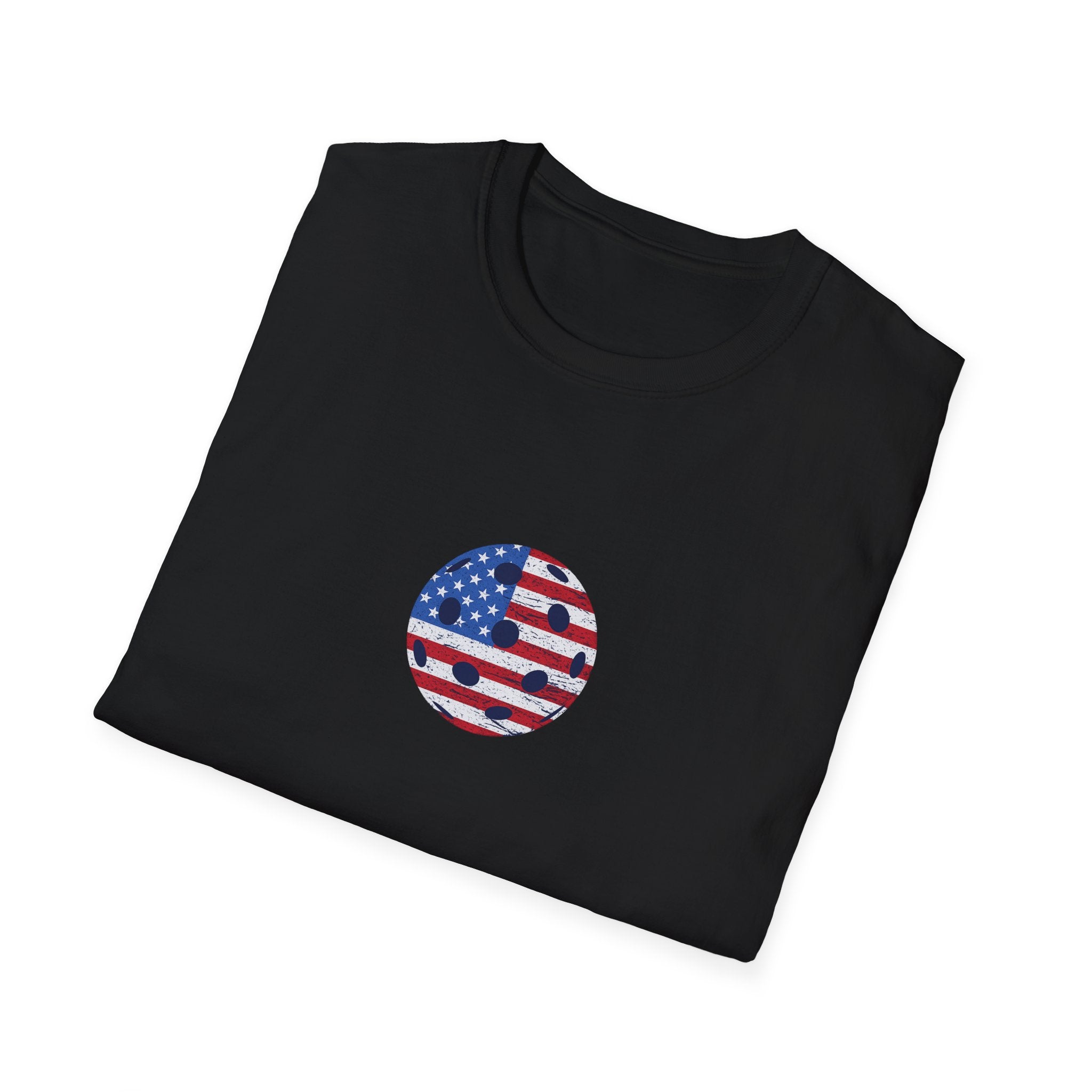 Patriotic Pickleball Shirt USA Flag Pickleball Tee Fourth of July Gift for Players 10 colors 100% cotton