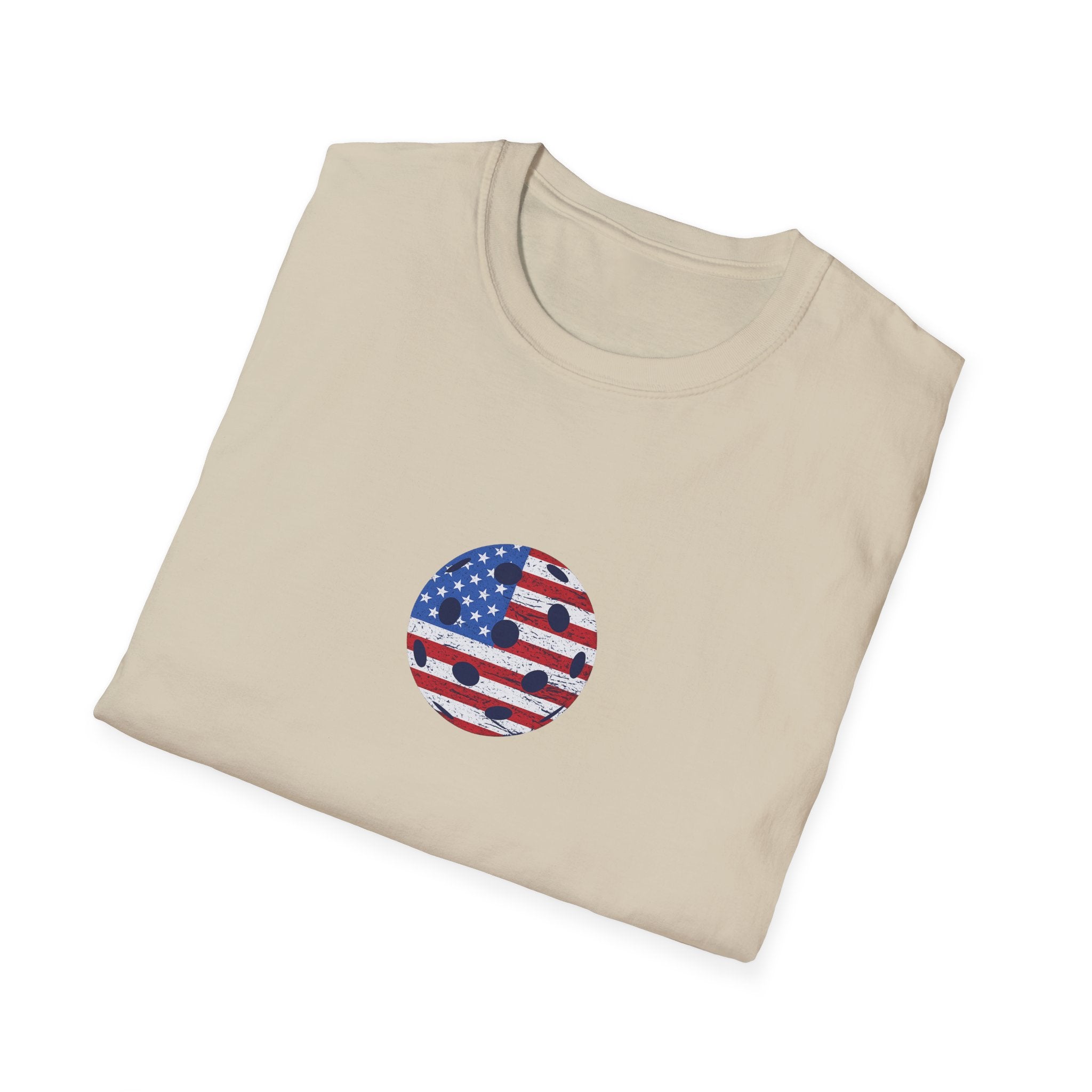Patriotic Pickleball Shirt USA Flag Pickleball Tee Fourth of July Gift for Players 10 colors 100% cotton