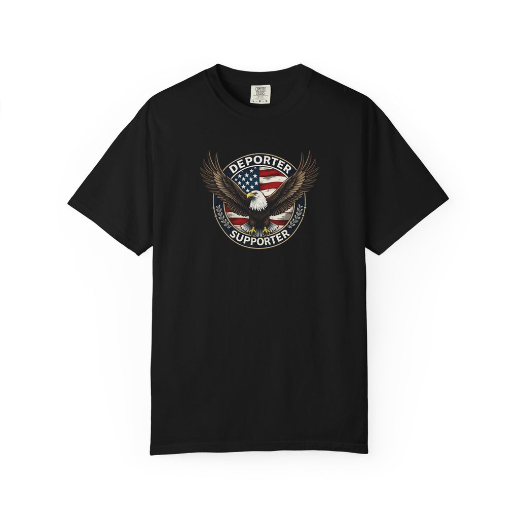 Deporter Supporter T-Shirt Patriotic Eagle Border Wall Shirt MAGA Immigration Graphic Tee America First Shirt 6 colors 100% cotton
