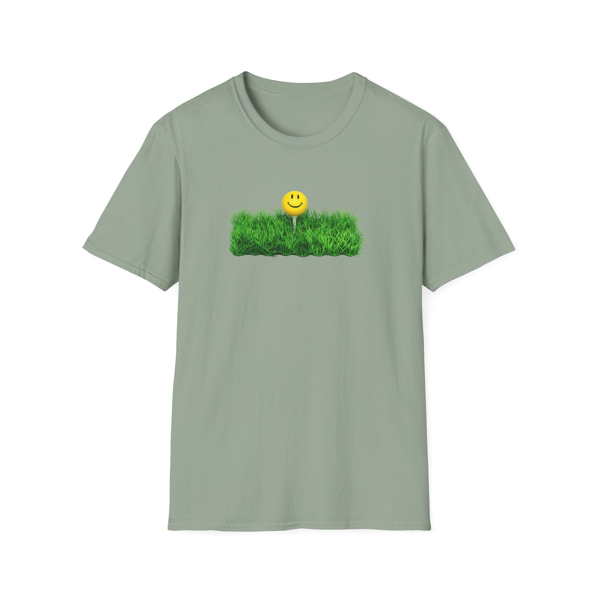 Smiley Face Golf Tee Shirt Happy Golfer Graphic Tee Fun Golf Course Vibes Gift for Golf Lovers 6 colors 100% cotton