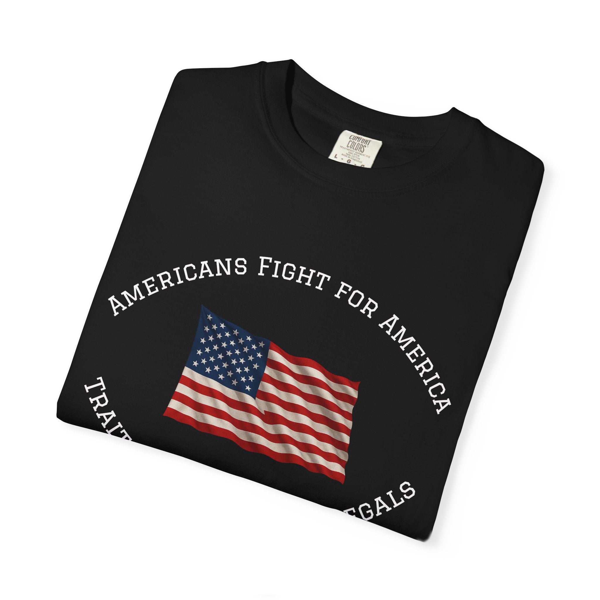 Patriotic American Flag Shirt Bold USA Statement Tee Freedom Graphic T-Shirt Gift for Patriots 5 colors 100% cotton