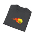 Flaming Tennis Ball Shirt Cool Tennis Player Graphic Tee Tennis Lover Gift 4 colors 100% cotton
