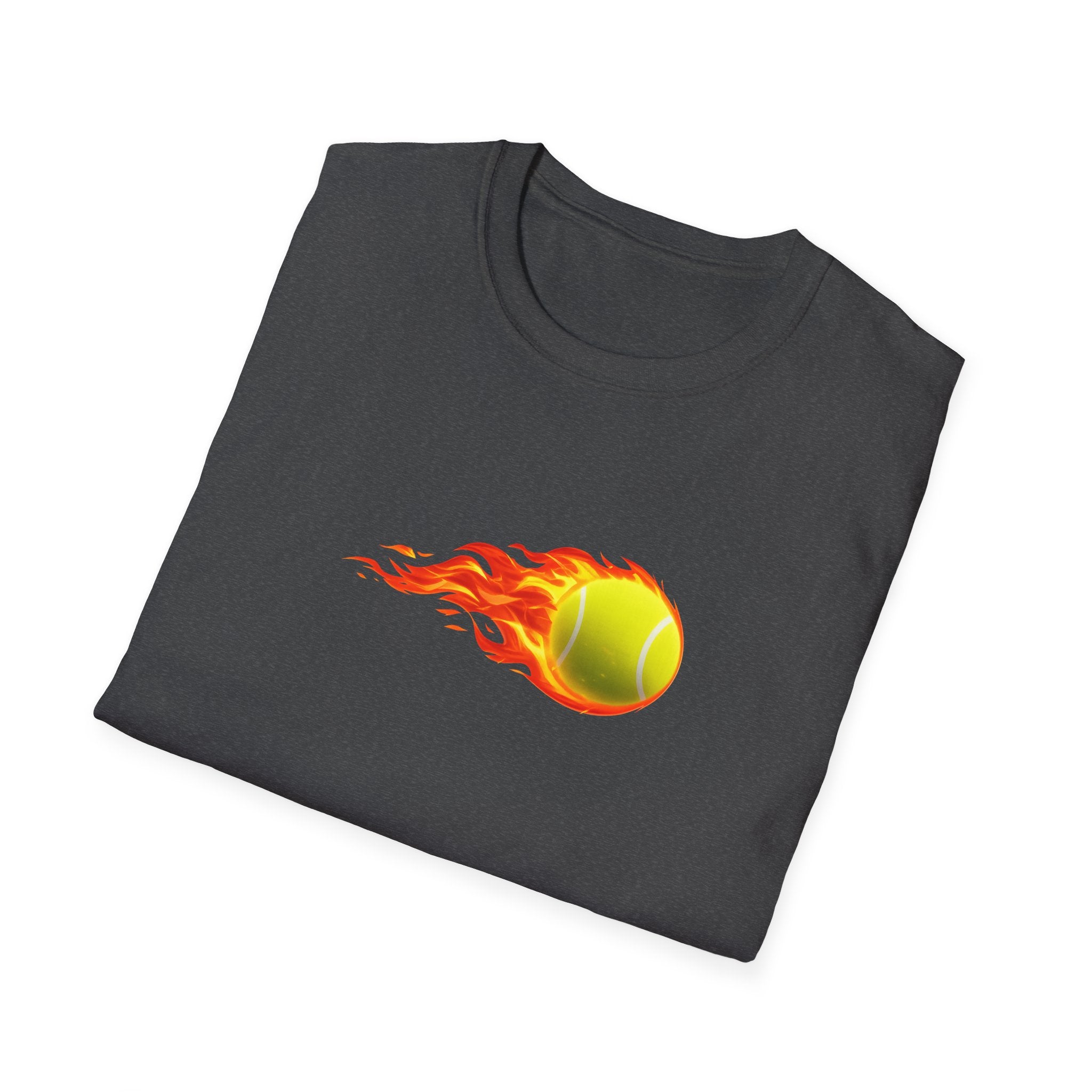 Flaming Tennis Ball Shirt Cool Tennis Player Graphic Tee Tennis Lover Gift 4 colors 100% cotton