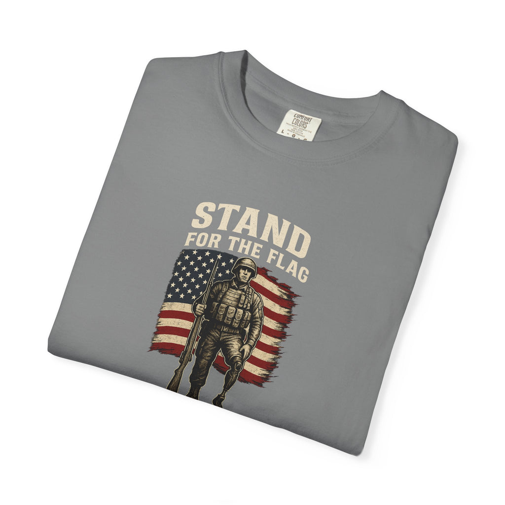Stand for the Flag, Respect the Ones Who Can't Soldiers Tee Shirt 3 colors 100% cotton