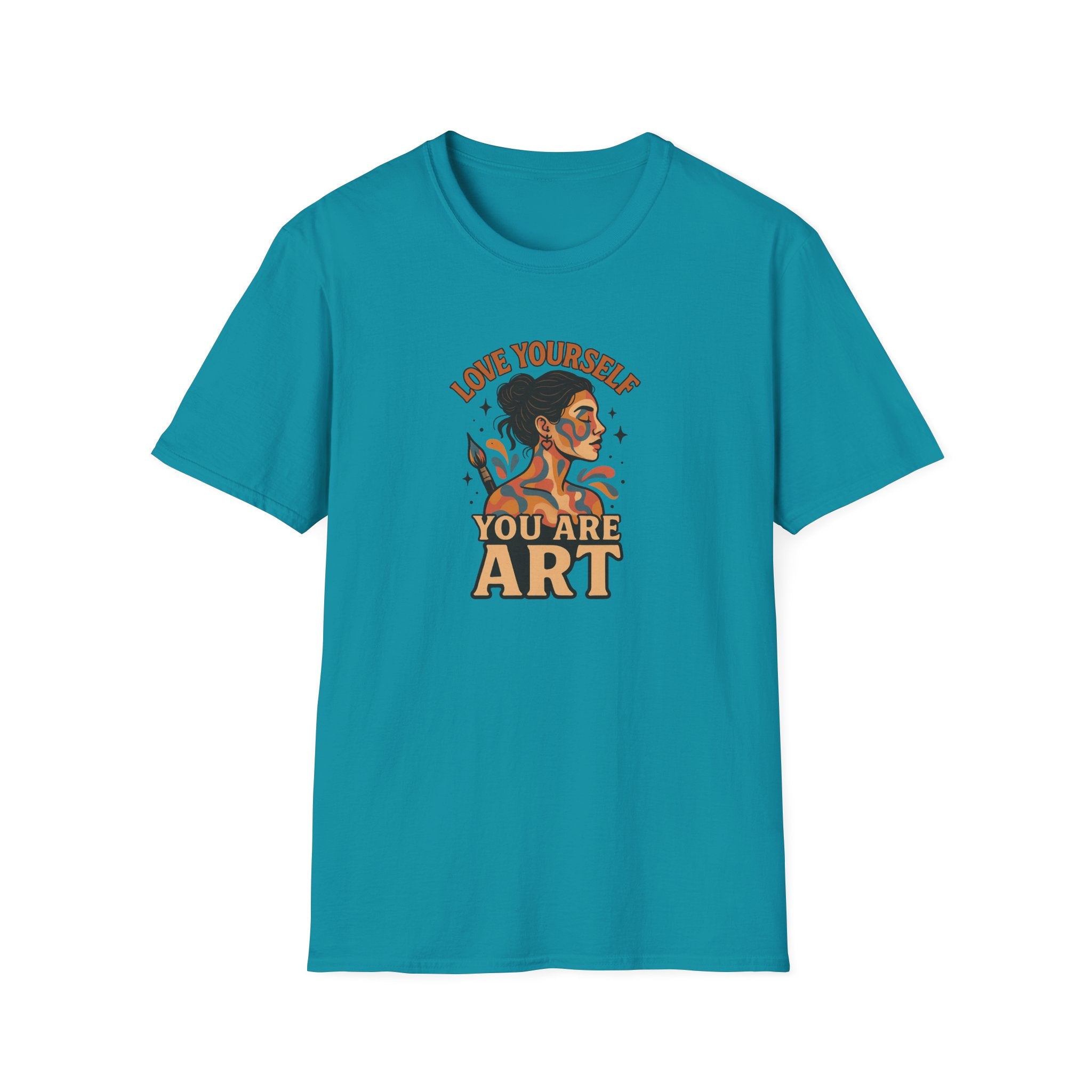 Love Yourself You Are Art T-Shirt Inspirational Graphic Tee for Women Retro Self Love Shirt 8 colors 100% cotton
