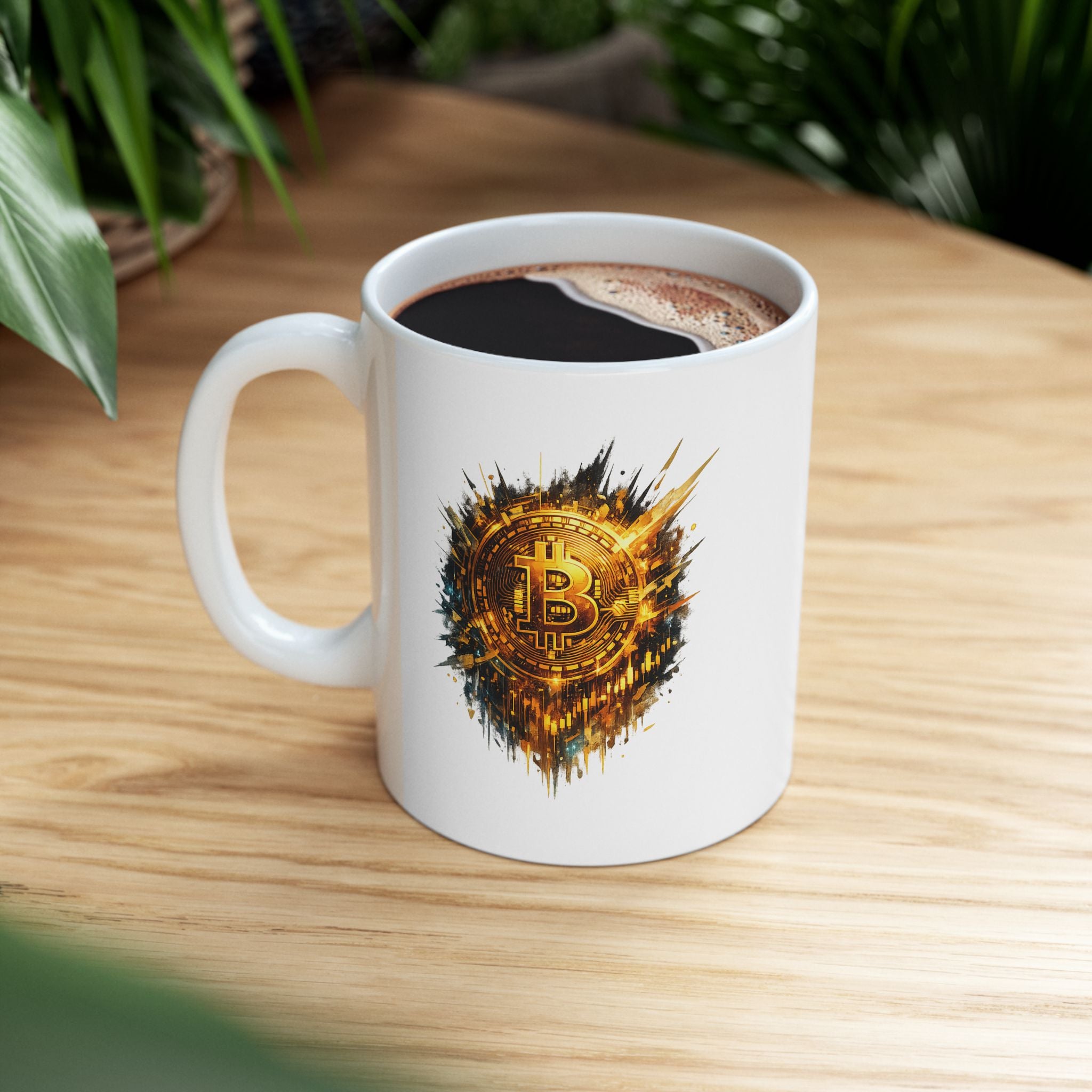 Bitcoin Coffee Mug Crypto Bitcoin Mug Bitcoin Gift for Investors Cryptocurrency Coffee Cup Bitcoin Art Mug 11 oz