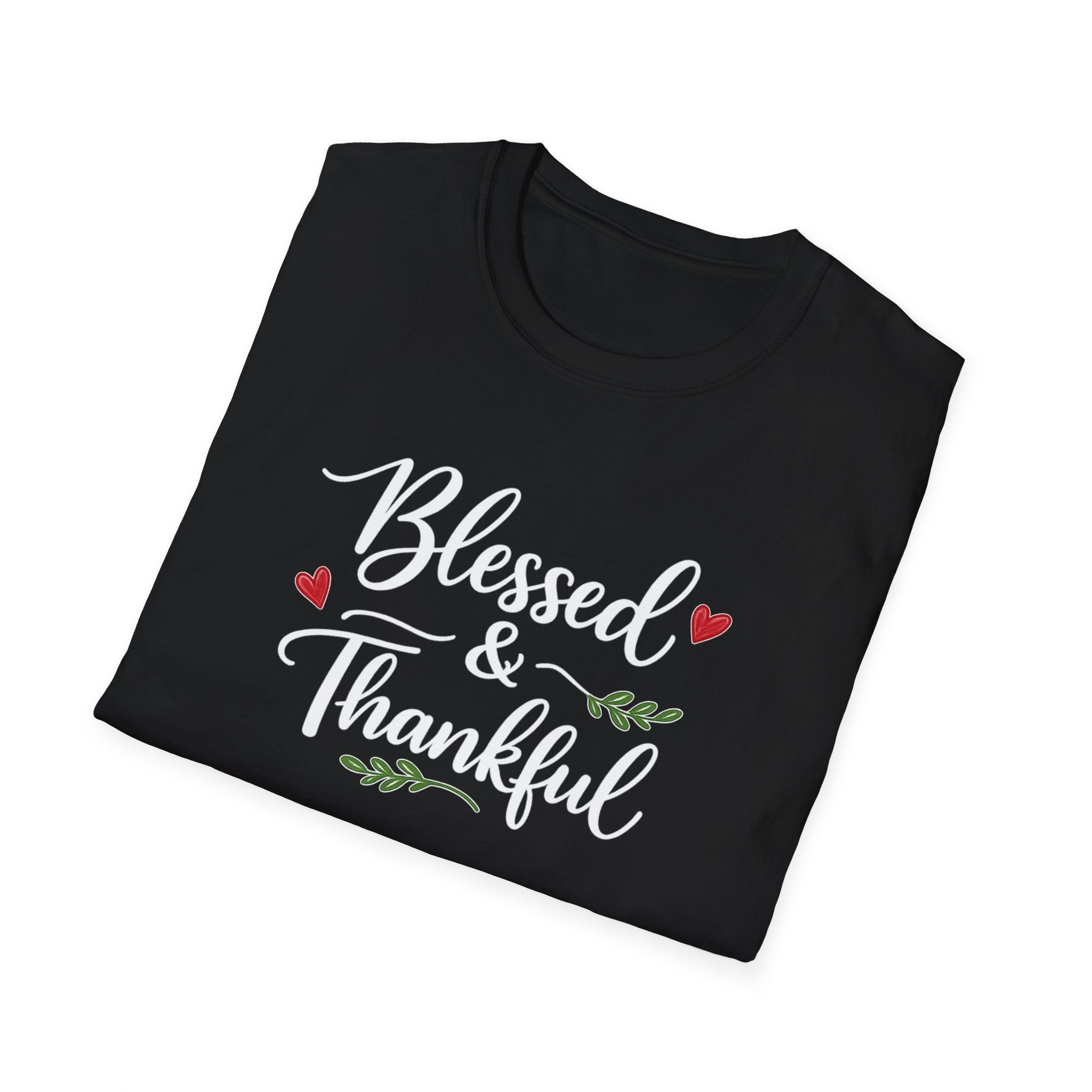 Blessed & Thankful T-Shirt Christian Gratitude Shirt Faith Inspired Tee 7 colors 100% cotton