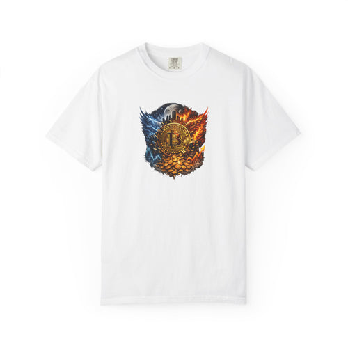 Bitcoin Fire & Ice Crest TShirt Crypto Nerd Shirt Bitcoin Streetwear Tee Gift for Crypto Investor 8 colors 100% cotton