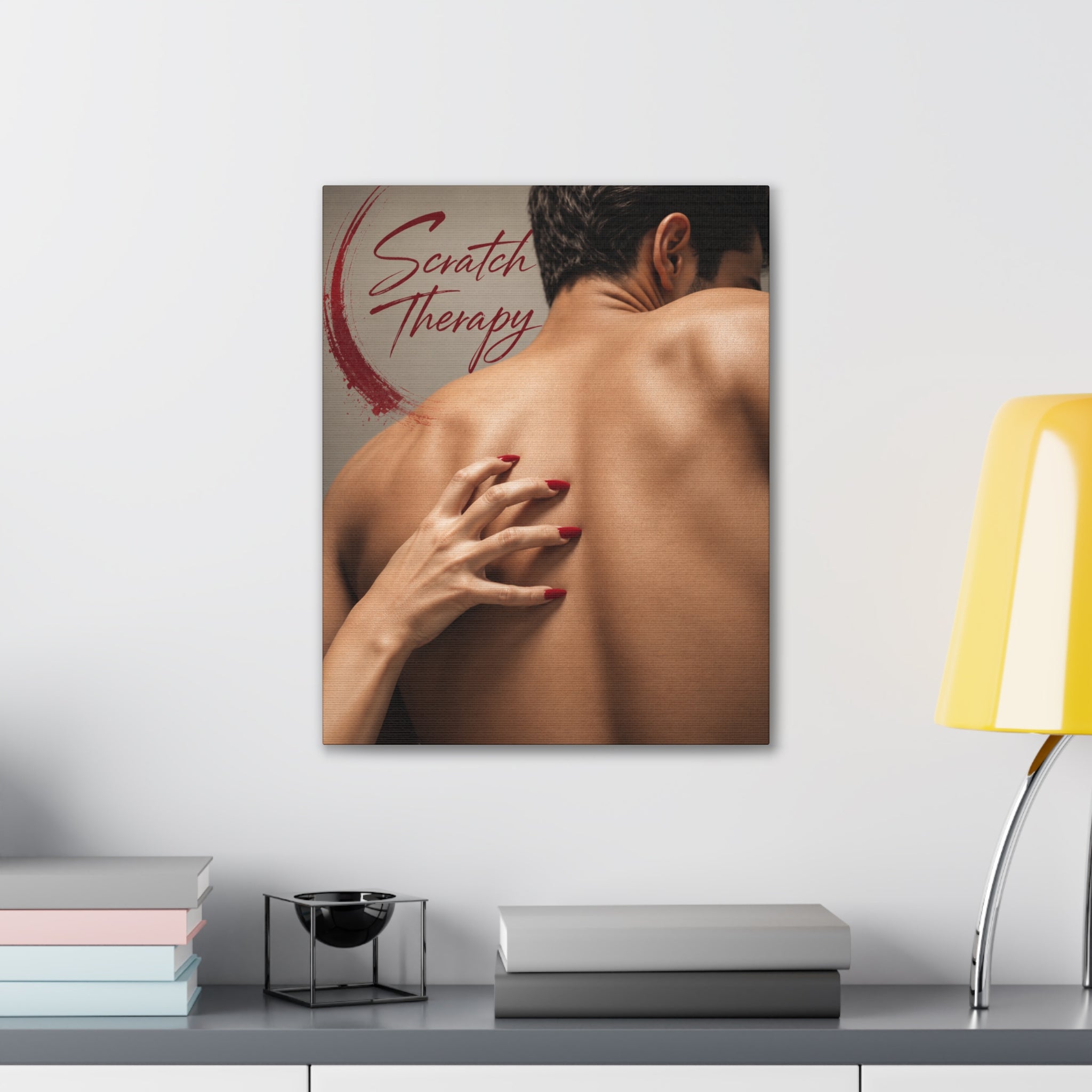 Scratch Therapy Romantic Canvas Wall Art Red Nails Bedroom Decor Sensual Modern Couple Artwork