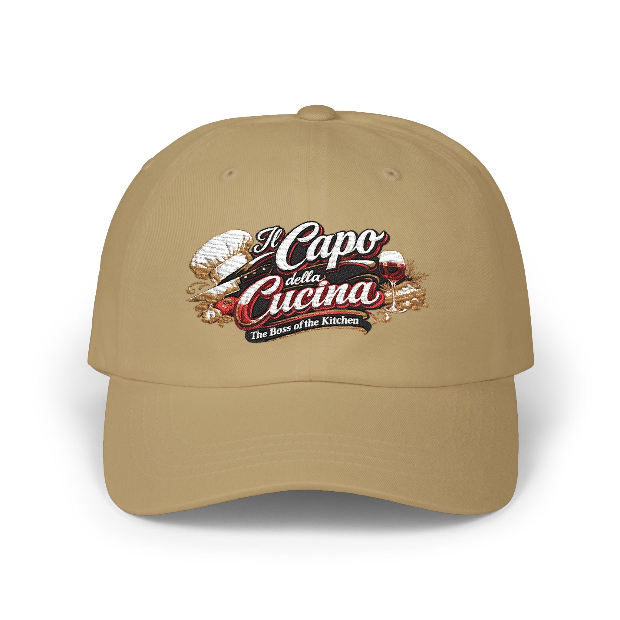 Il Capo della Cucina Mütze Italian Dad Cap Chef der Küche Hut Lustiges italienisches Kochgeschenk 5 Farben 100% Baumwolle