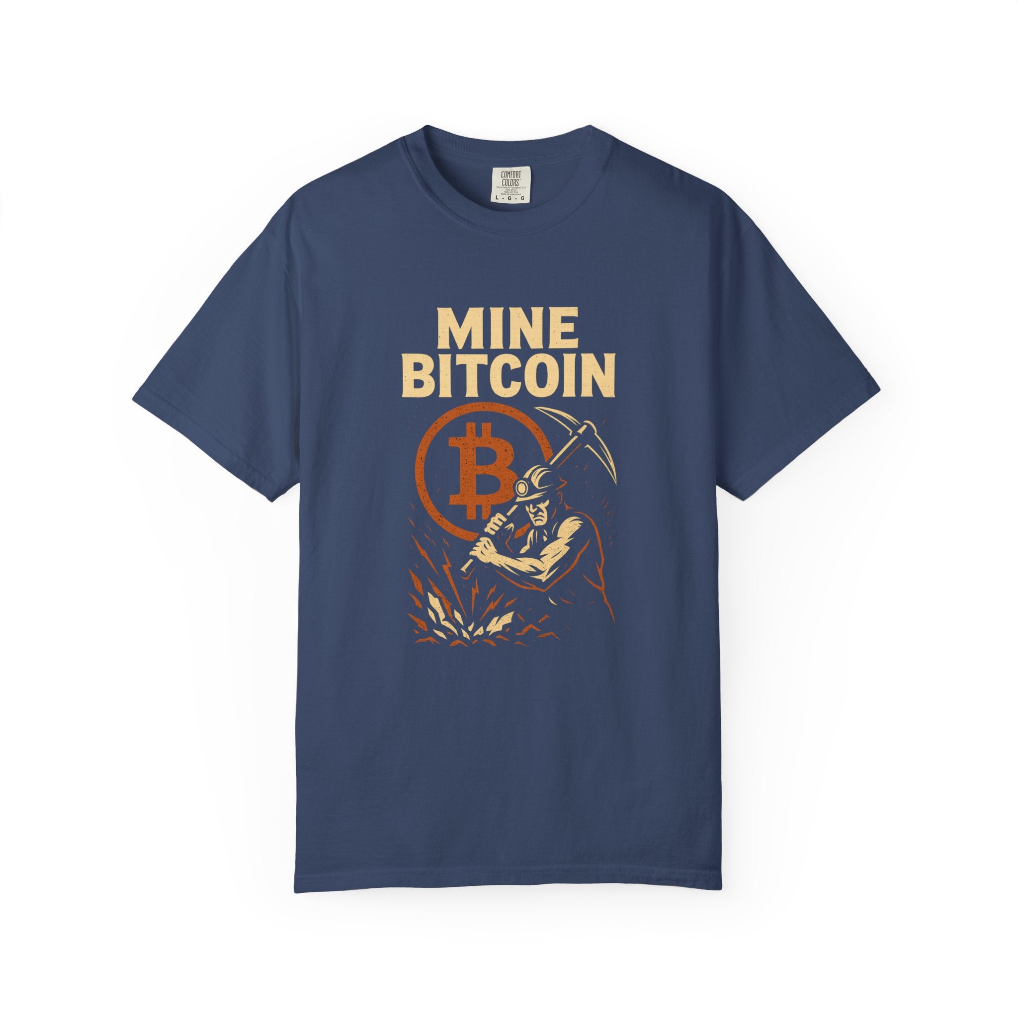 Mine Bitcoin T-Shirt Crypto Miner Graphic Tee Vintage Bitcoin Mining Shirt for Crypto Enthusiasts 3 colors 100% cotton