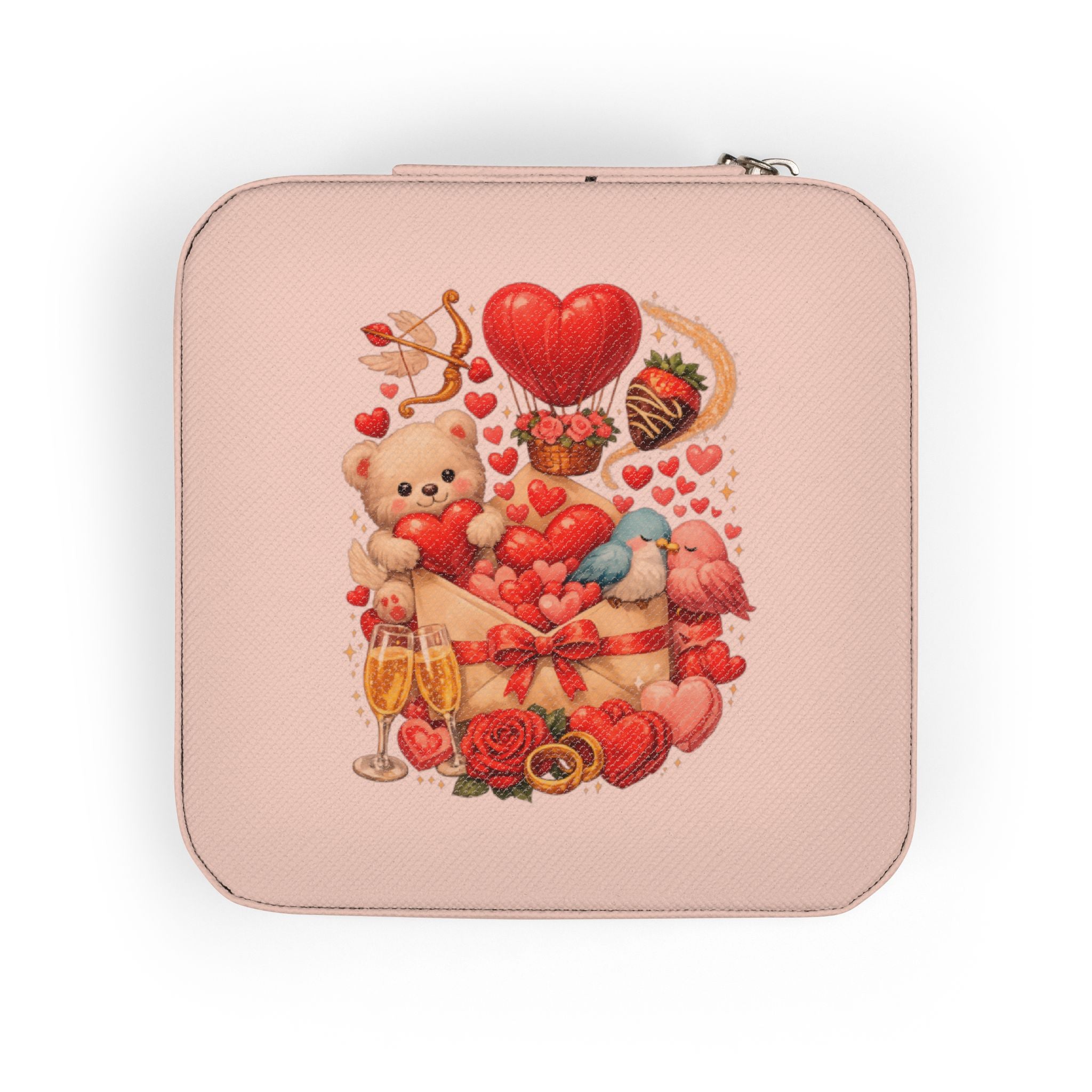 Travel Jewelry Box Compact Jewelry Organizer Gift for Girlfriend, Wife, Mom Valentines Day Gift Bridesmaid or Mothers Day Gift