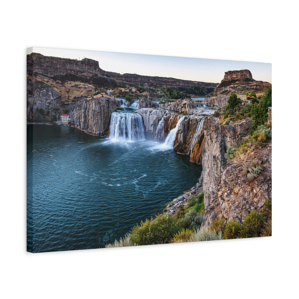 Shoshone Falls Canvas Twin Falls Waterfall Wall Art Snake River Canyon Landscape Large Scenic Home Decor Stretched 1.25 6 Sizes
