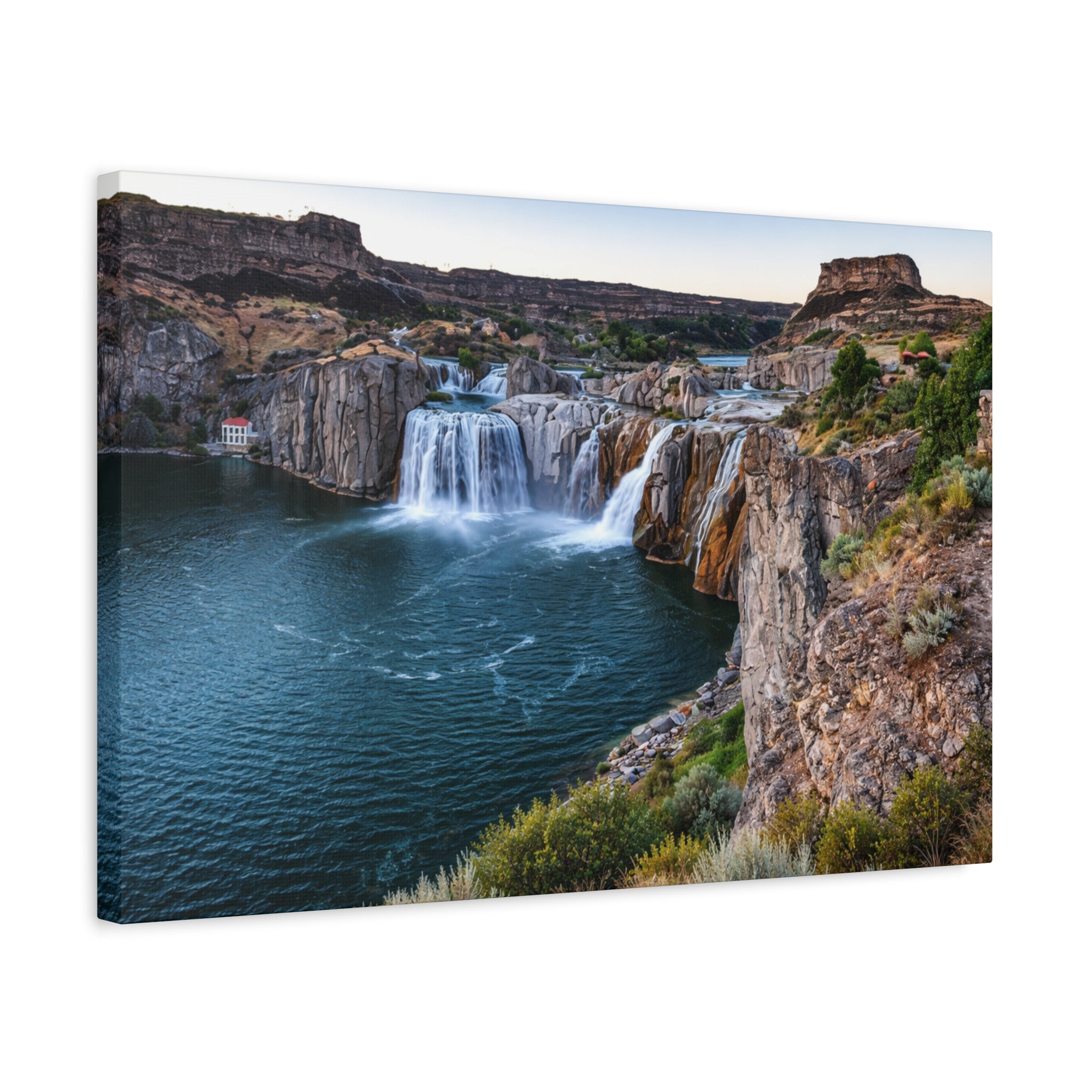 Shoshone Falls Canvas Twin Falls Waterfall Wall Art Snake River Canyon Landscape Large Scenic Home Decor Stretched 1.25 6 Sizes