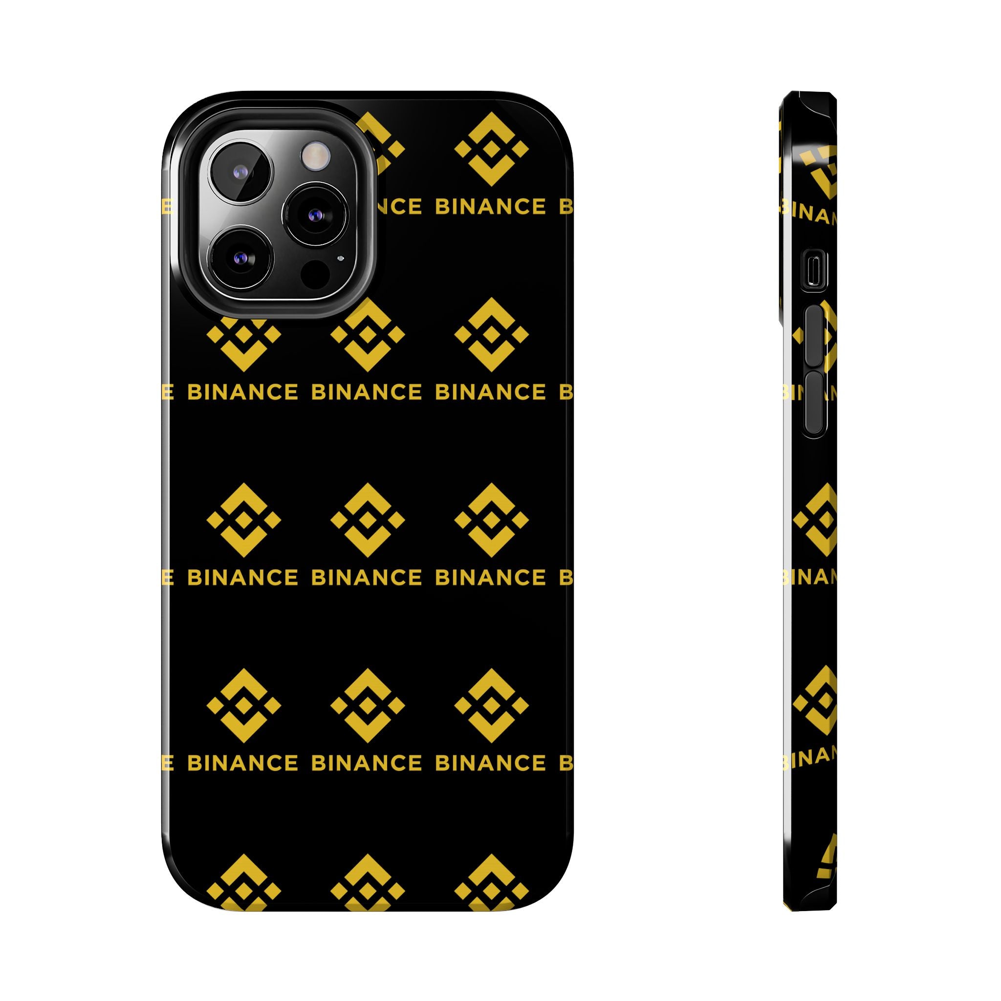 Binance Tough Phone Case BNB Crypto Phone Case iPhone and Samsung Case Glossy Protective Cover Binance Logo Case