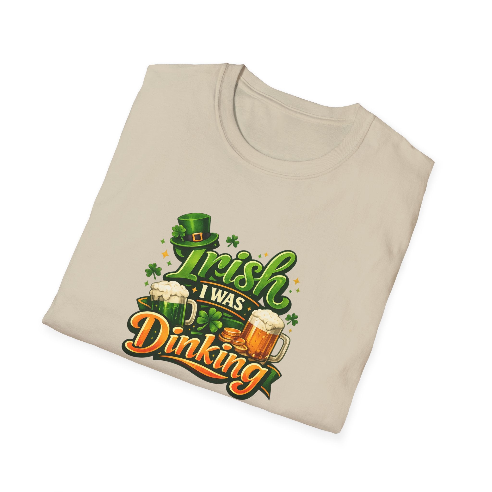 Irish I Was Dinking Shirt Funny Pickleball St Patricks Day Tee Irish Pickleball Shirt Lucky Shamrock Tee 6 colors 100% cotton