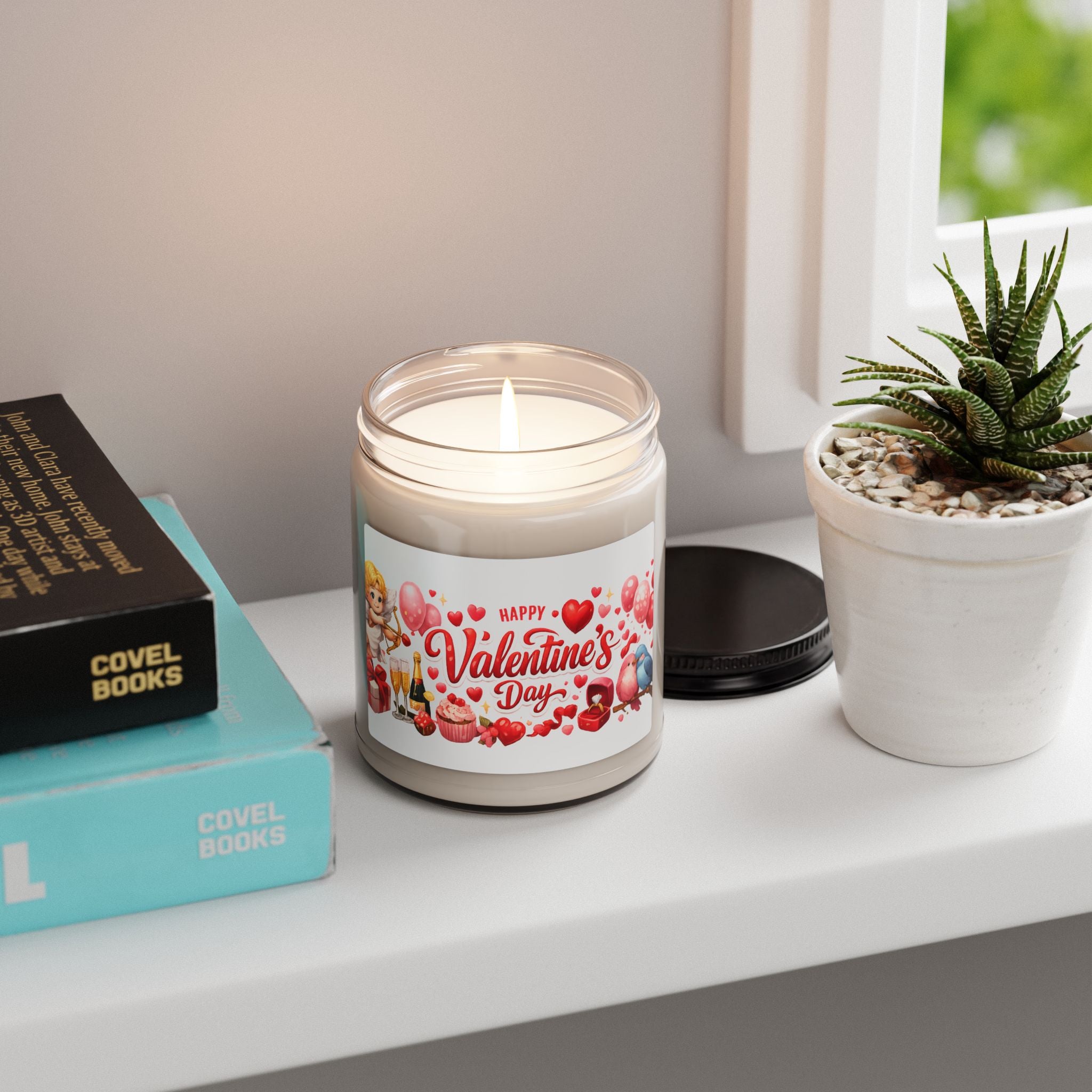 Valentine's Day Candle Romantic Gift for Her or Him Love Decor Cozy Valentine Gift Scented Soy Candle 9oz