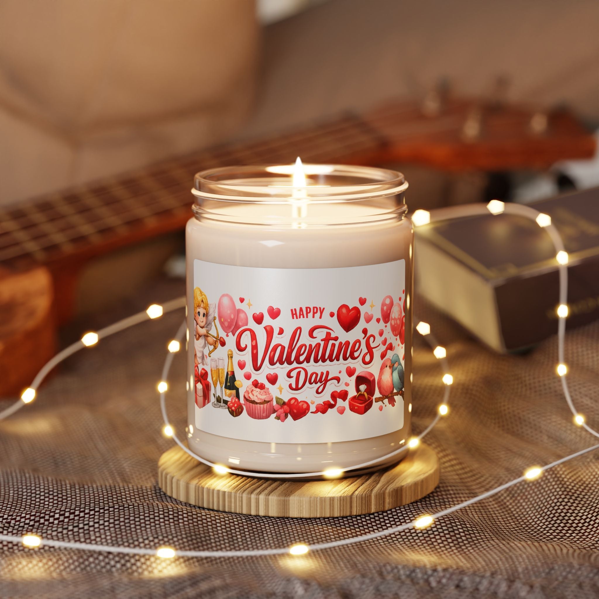 Valentine's Day Candle Romantic Gift for Her or Him Love Decor Cozy Valentine Gift Scented Soy Candle 9oz