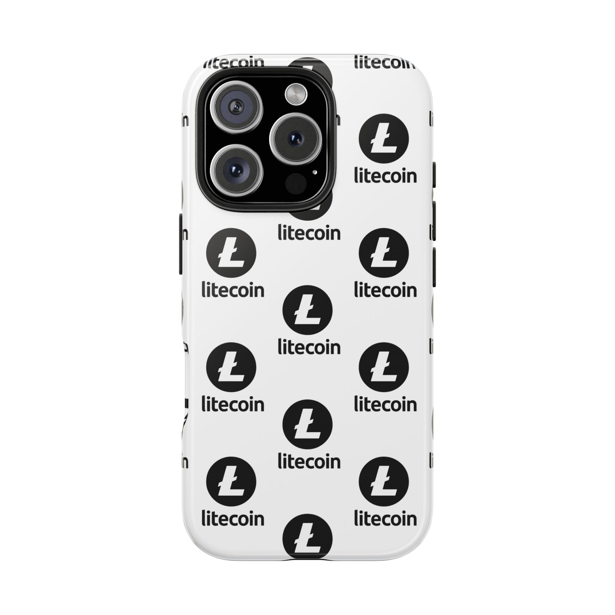 Litecoin Tough Phone Case Crypto iPhone Case Samsung Galaxy Case Litecoin Logo Phone Cover Glossy Protective Case
