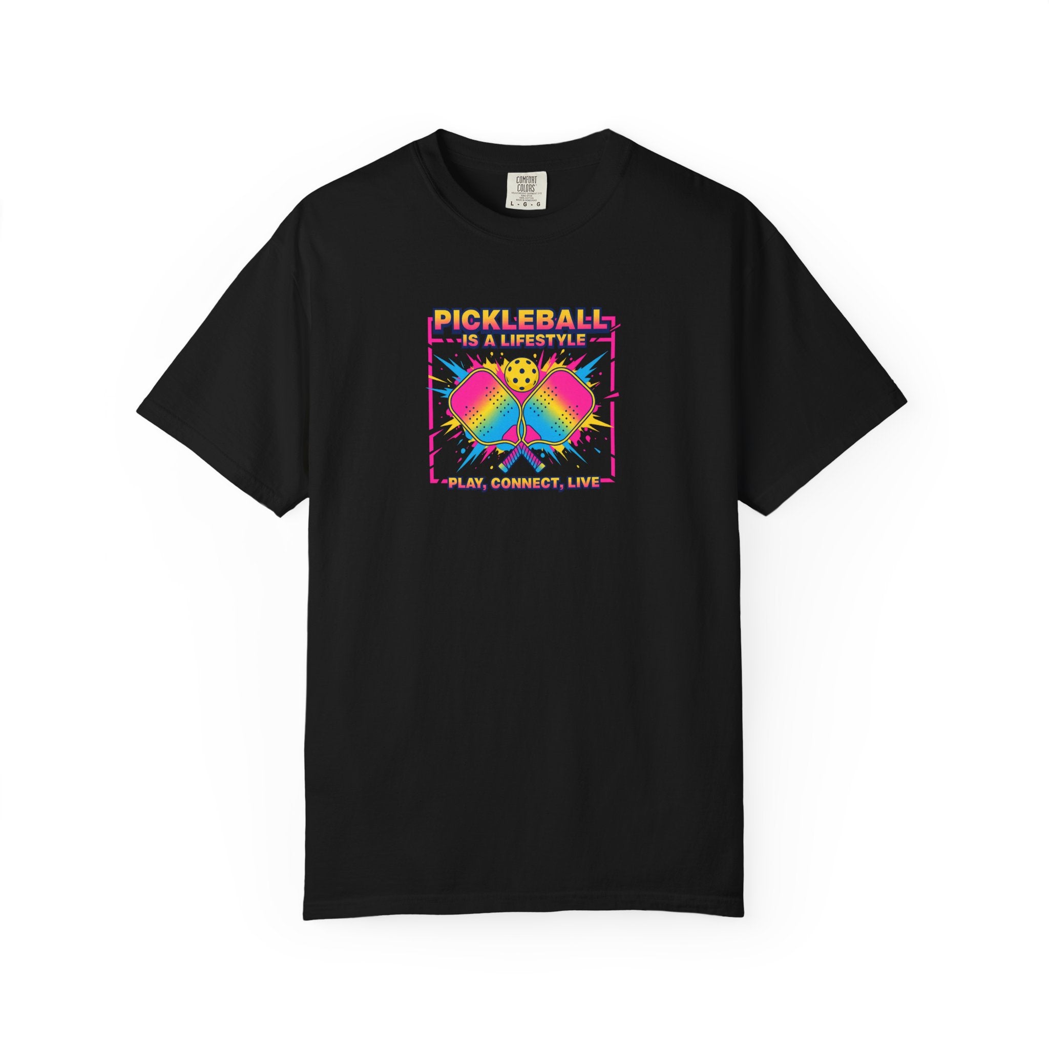 Bring your Love for Pickleball to Life with this Tee Pickleball Is a Lifestyle Play Connect Live T-shirt 7 colors 100% cotton