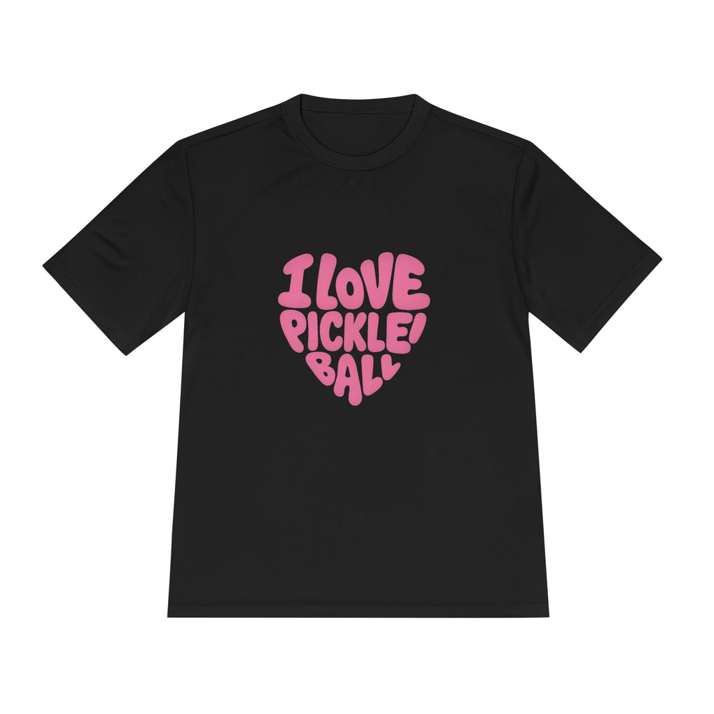I Love Pickleball Shirt Fun Retro Design Lightweight Quick Dry Athletic Tee for Pickleball Lovers 5 colors 100% polyester