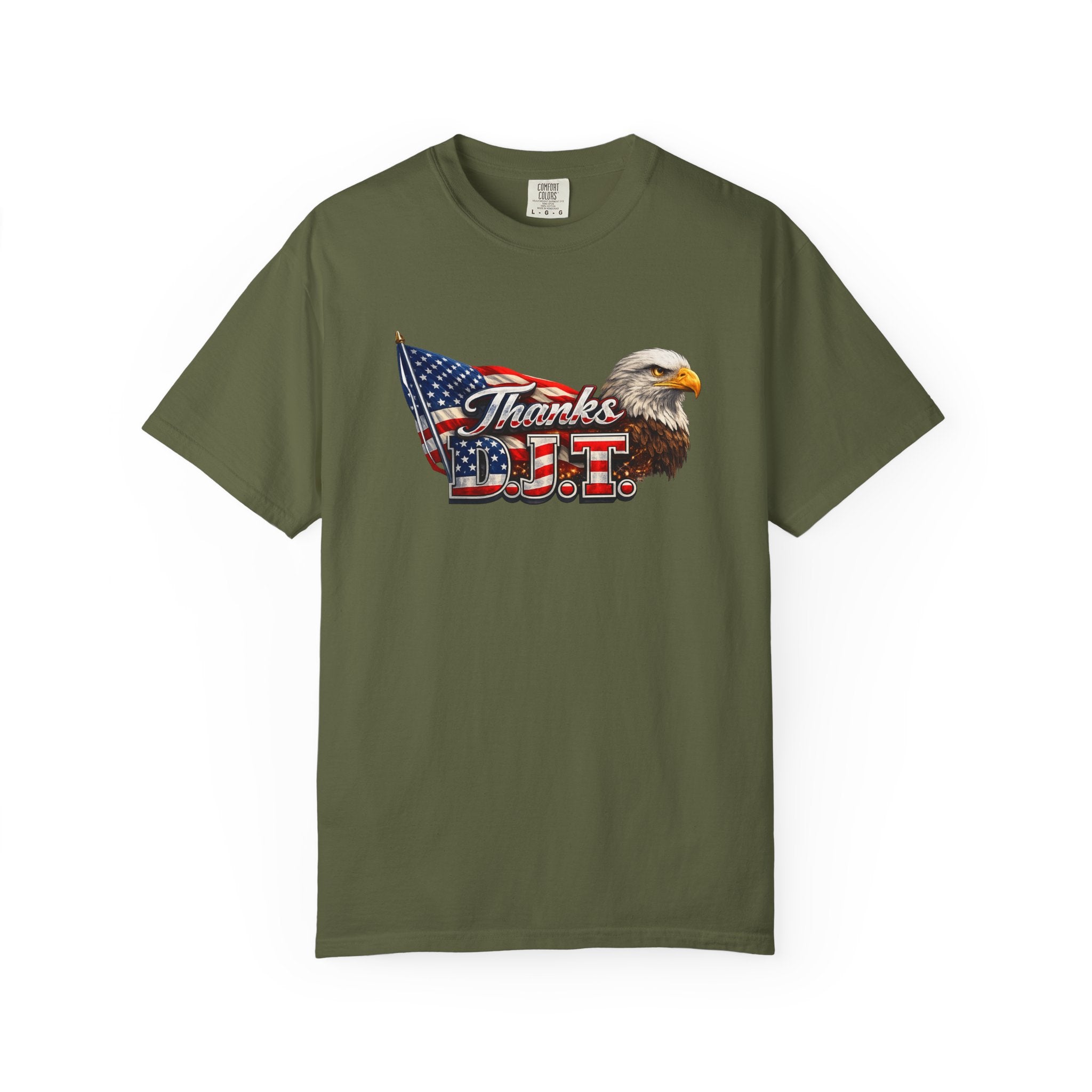 Thanks D.J.T Patriotic Eagle Shirt American Flag TShirt USA Pride Tee Fourth of July Apparel Patriotic Gift 7 colors 100% cotton