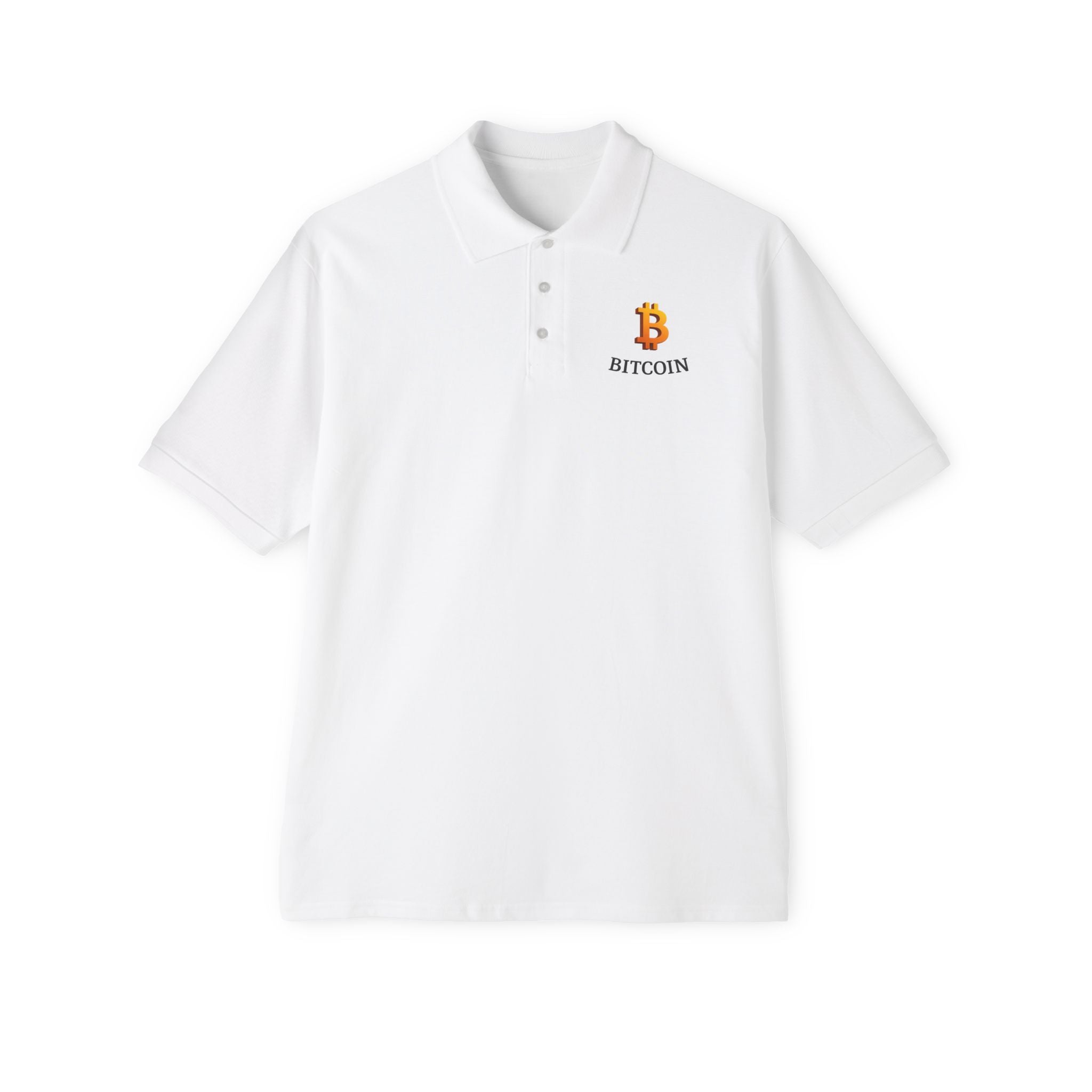 Bitcoin Polo Shirt Crypto Golf Polo BTC Logo Shirt Bitcoin Cryptocurrency Polo Gift Digital Currency Merch 6 colors 100% cotton