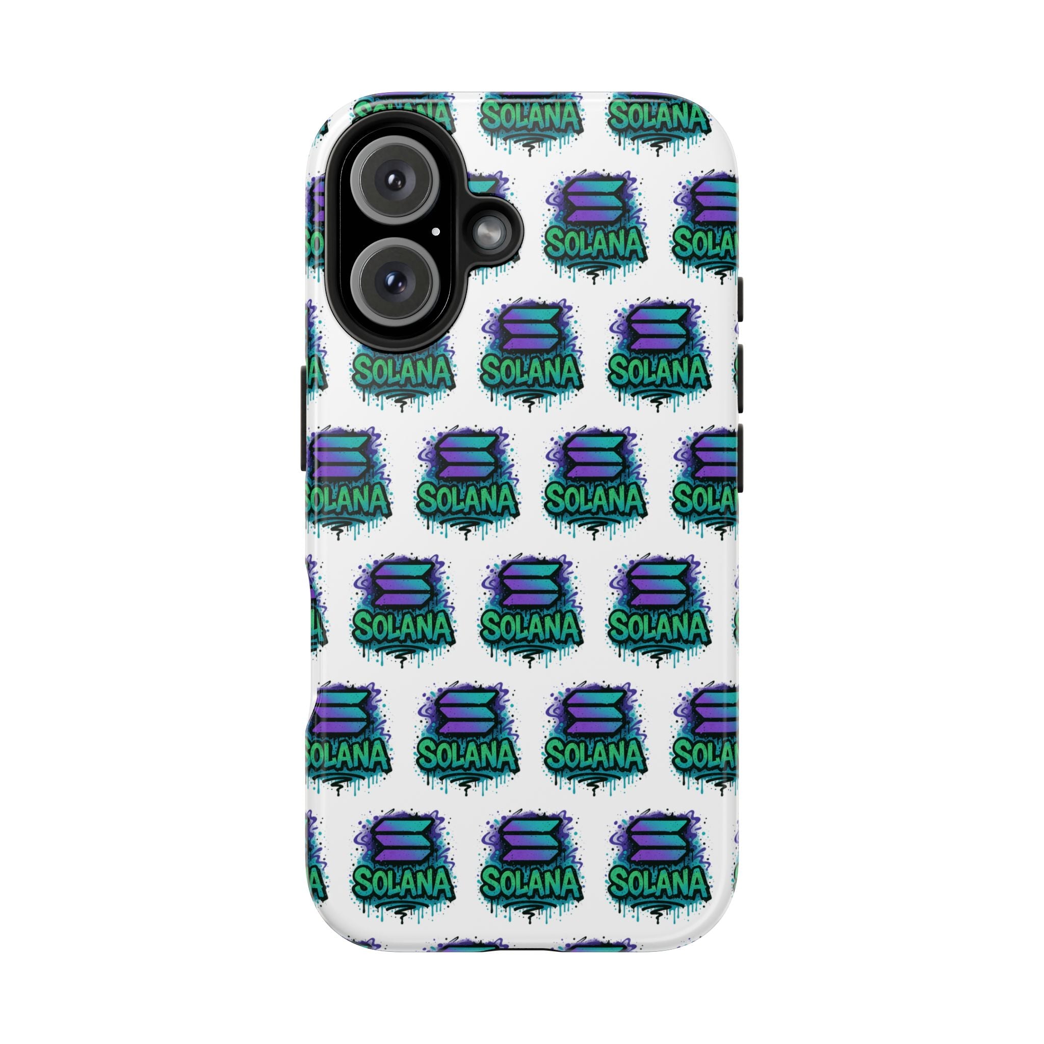 Edgy Solana Tough Phone Case Crypto iPhone Samsung Case Glossy Protective Phone Cover Impact Resistant SOL Case