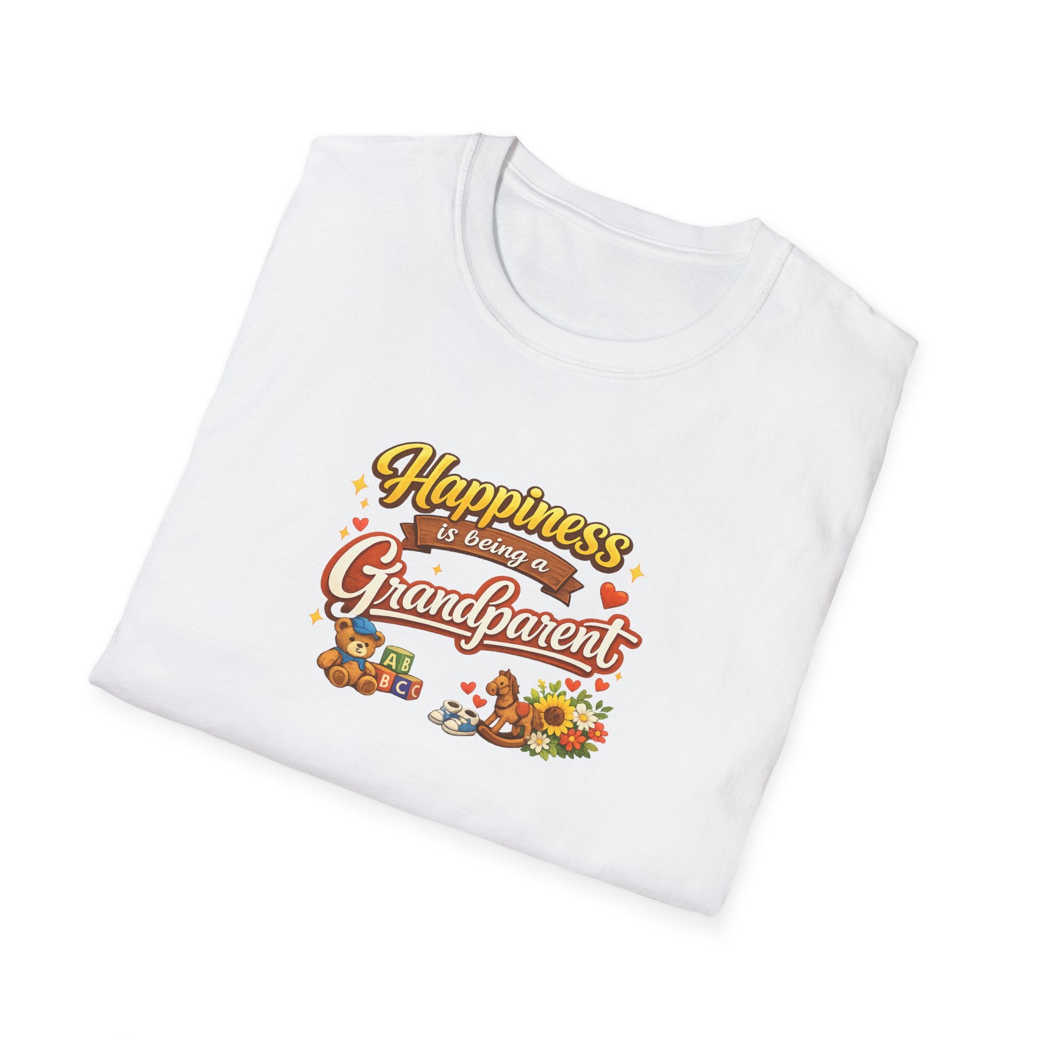 Happiness Is Being a Grandparent Shirt Grandpa-Grandma Gift Tee Proud Grandkids Shirt Cute Grandparent TShirt 7 colors 100% cotton