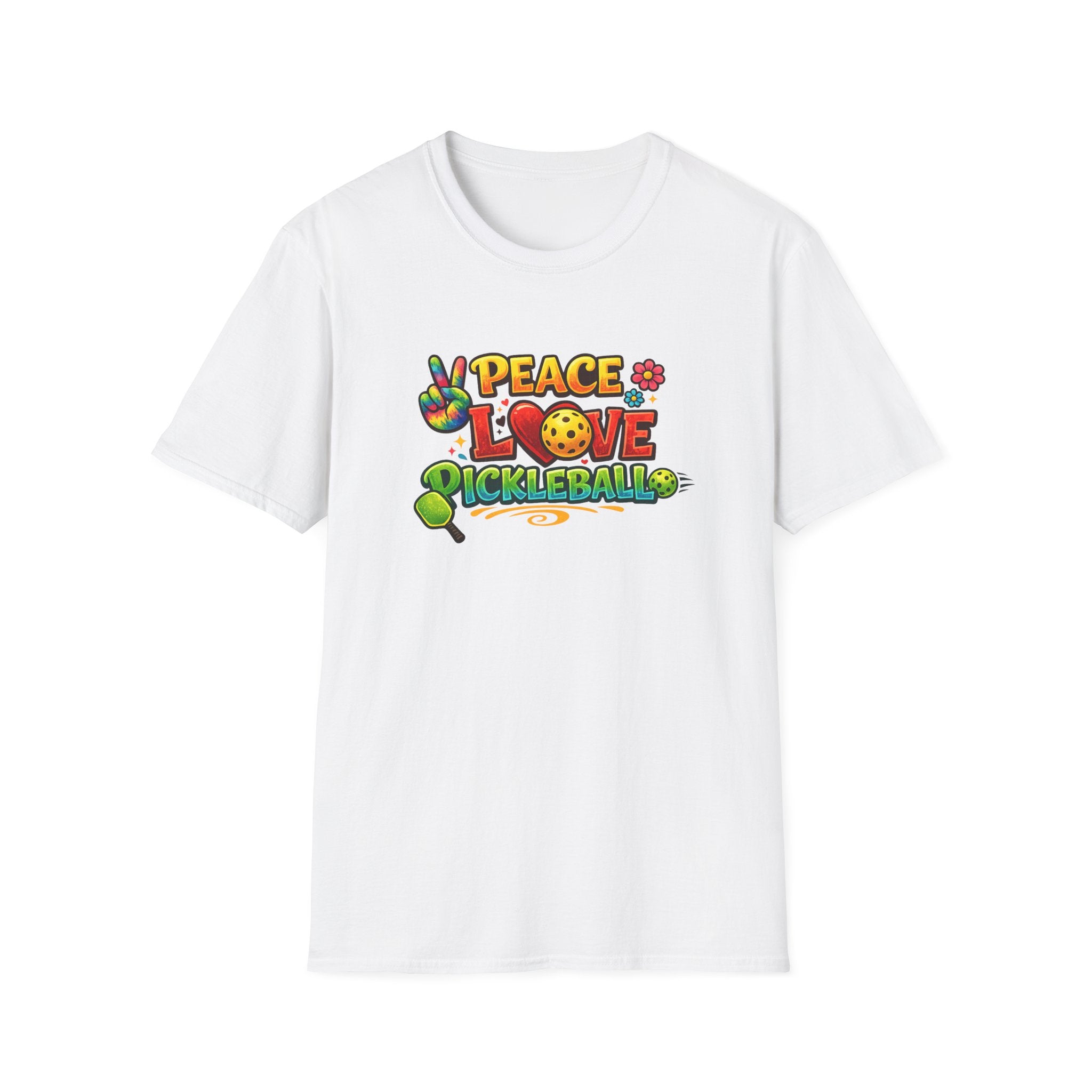 Peace Love Pickleball Shirt Pickleball Player Gift Cute Pickleball Apparel Pickleball Player Tee 9 colors 100% cotton