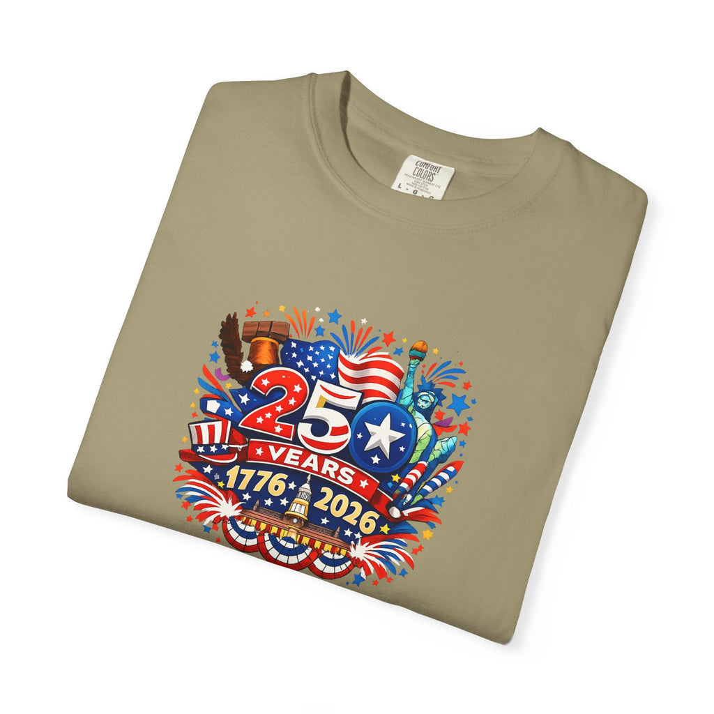 America 250 Years Shirt 1776-2026 Tee USA Independence Anniversary Shirt Fourth of July Shirt 6 colors 100% cotton