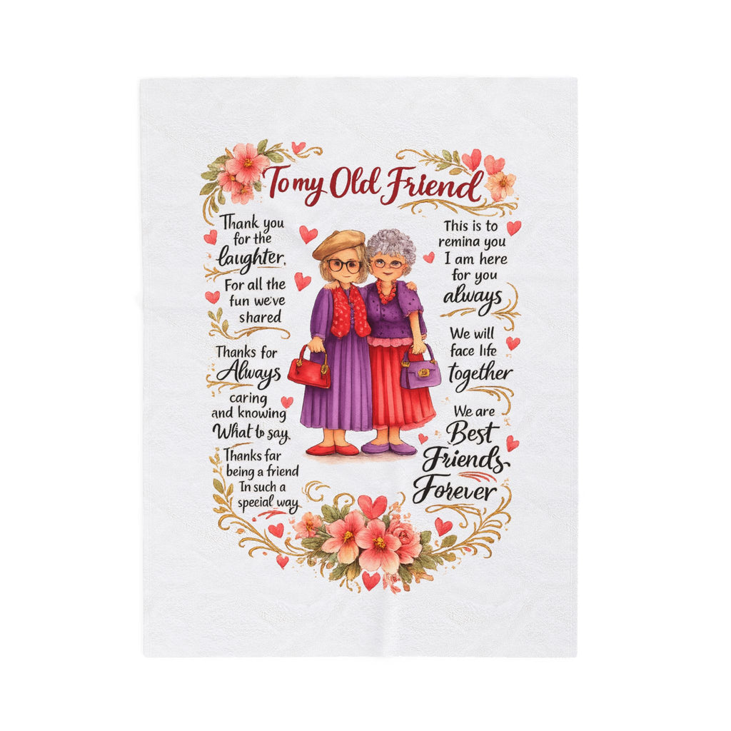 Best Friends Forever Veleveteen Blanket Friendship Throw Blanket Best Friend Gift Heartwarming Friendship Gift 3 sizes