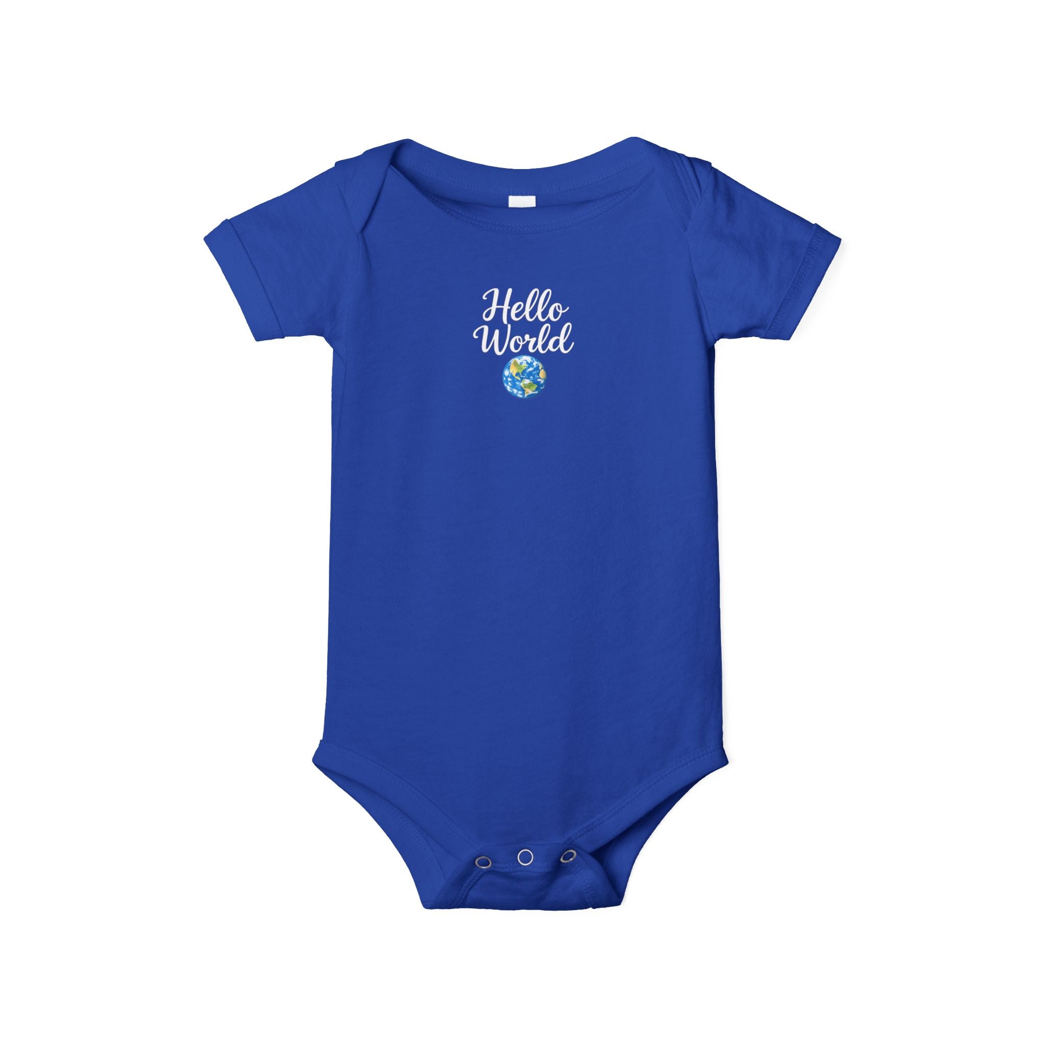 Hello World Baby Onesie Cute Baby Shower Gift Infant Outfit for Boys or Girls Baby Announcement Outfit 7 colors 100% cotton