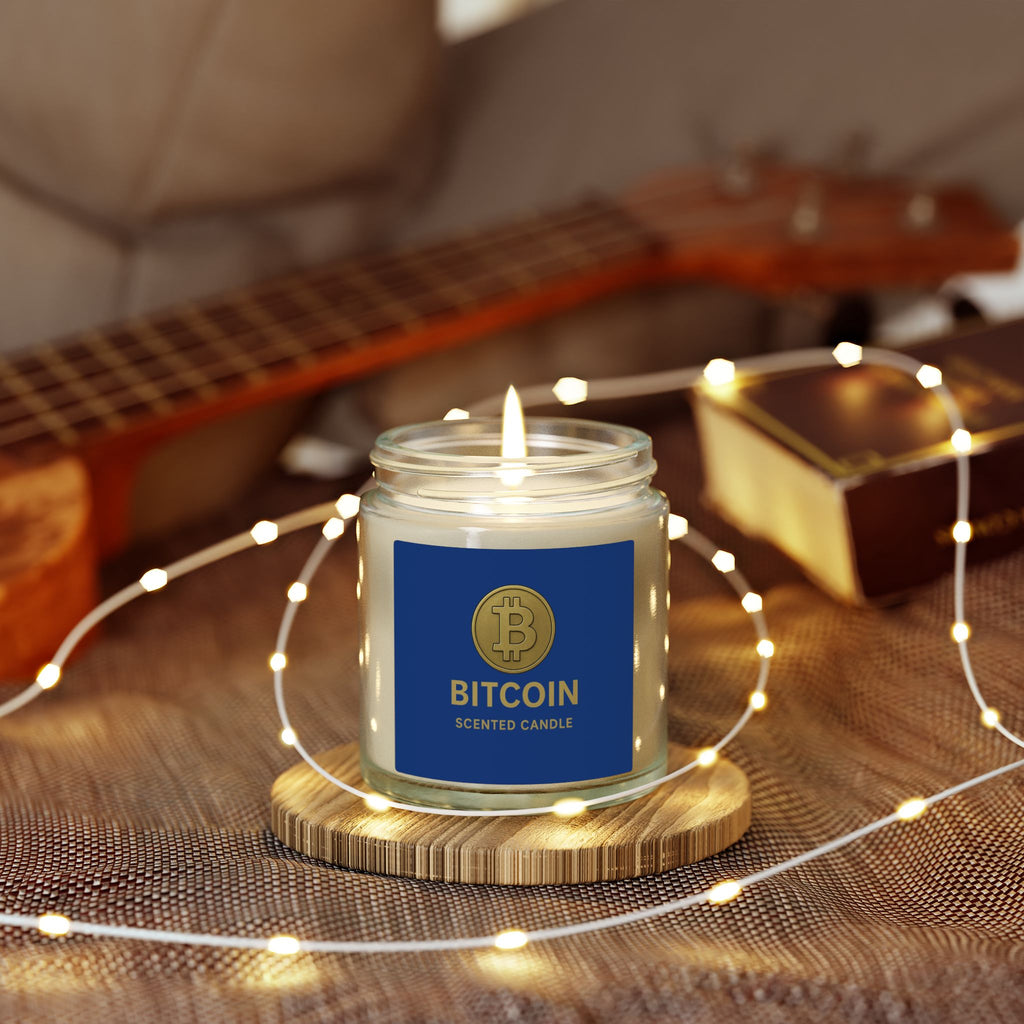 Bitcoin Logo Candles Coconut Apricot Wax 4 oz & 9 oz sizes 8 fragrances available