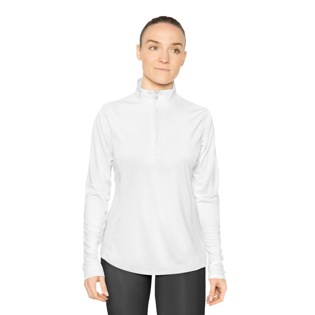 Custom; MJ Pickleball Ladies Quarter Zip Pullover - Athletic Long Sleeve, Stylish Comfort for the Court 100% polyester