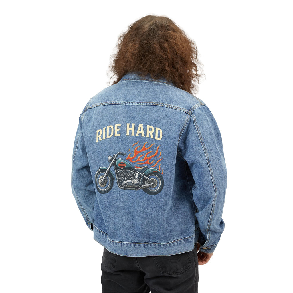 Ride Hard Motorcycle Denim Jacket Relaxed & Harley inspired