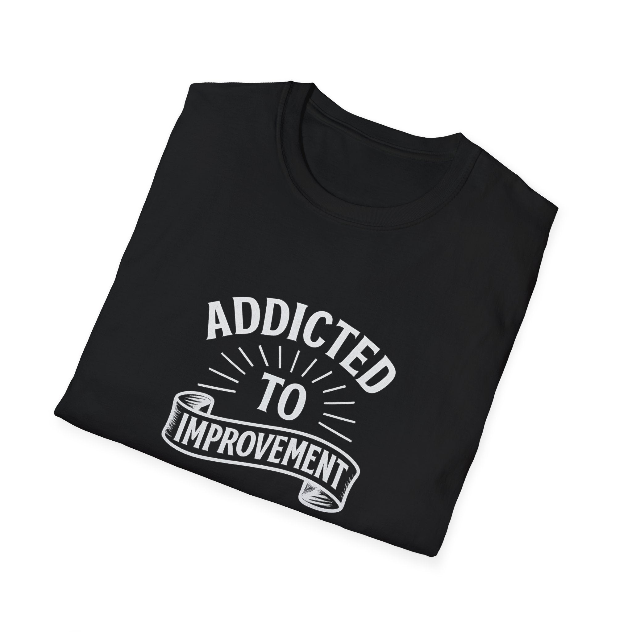 Always Leveling Up Motivations-T-Shirt Süchtig nach Verbesserung T-Shirt Positive Einstellung Kleidung für Männer & Frauen 8 Farben 100% Baumwolle