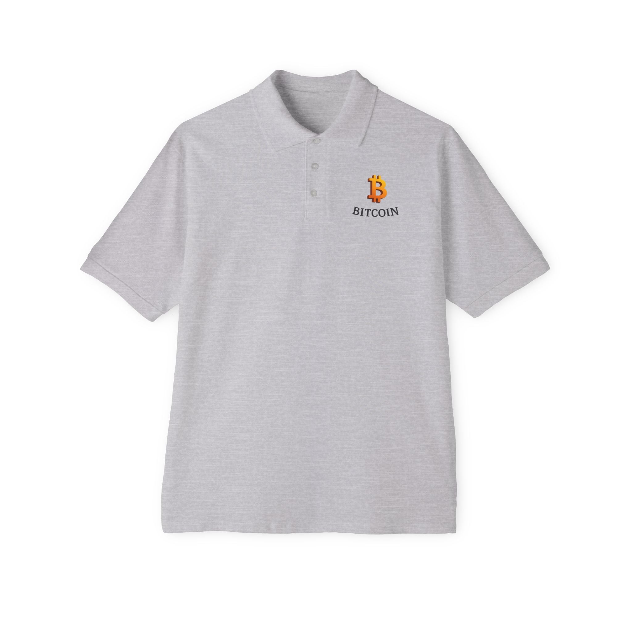 Bitcoin Polo Shirt Crypto Golf Polo BTC Logo Shirt Bitcoin Cryptocurrency Polo Gift Digital Currency Merch 6 colors 100% cotton
