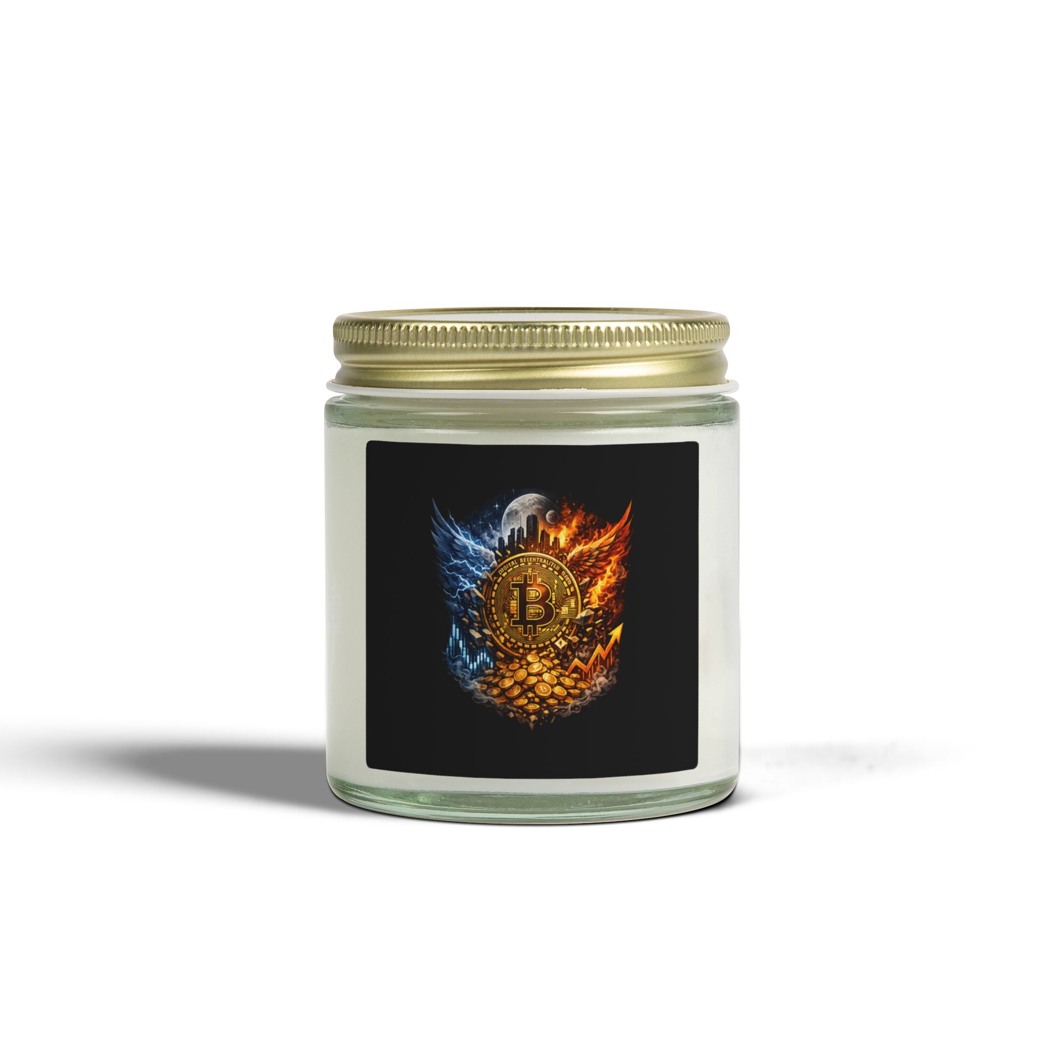 Bitcoin Scented Candles, Coconut Apricot Wax (4oz, 9oz) 8 scents available