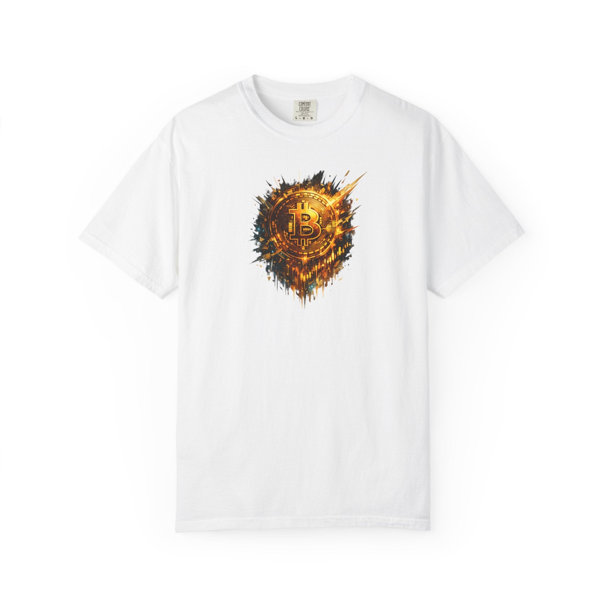 Bitcoin Fire Coin TShirt Bitcoin Shirt for Crypto Fans Digital Gold Streetwear Burning Bitcoin Logo T-shirt 11 colors 100% cotton