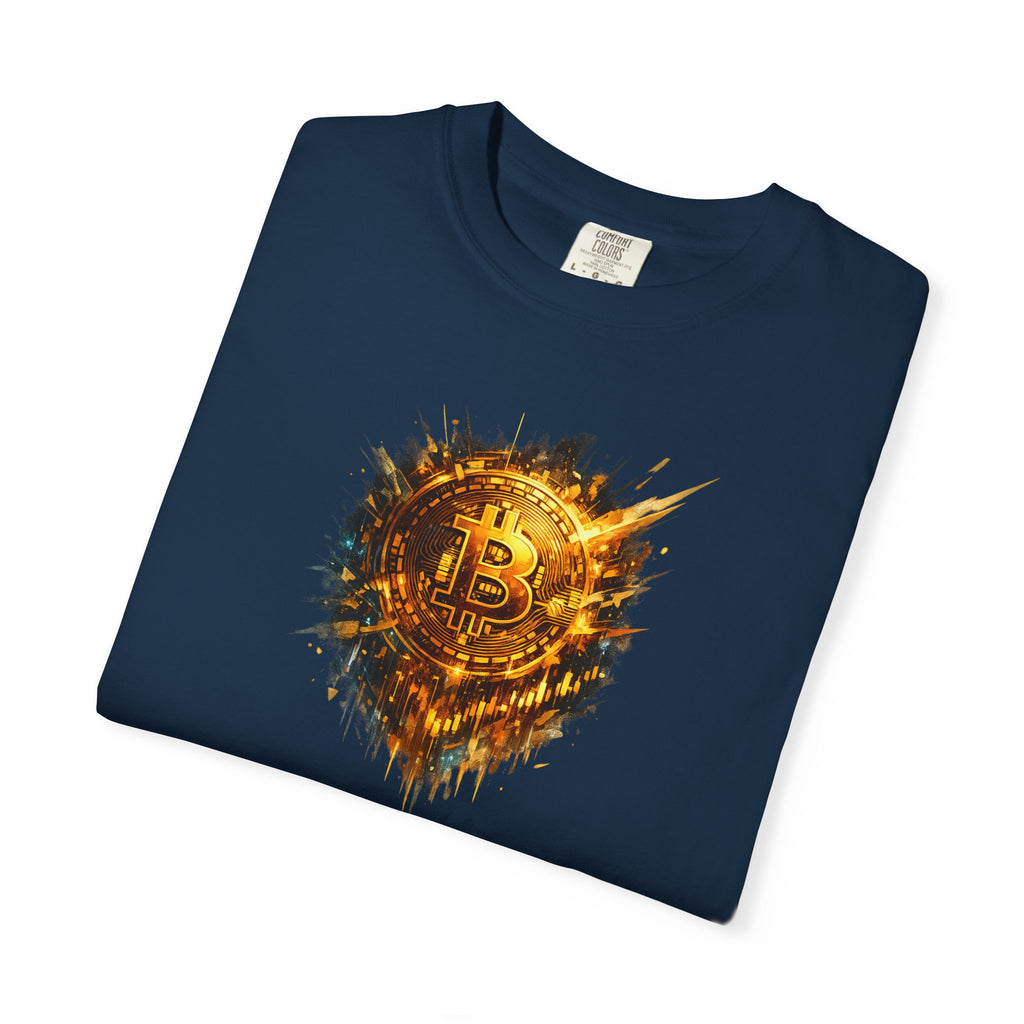Bitcoin Fire Coin TShirt Bitcoin Shirt for Crypto Fans Digital Gold Streetwear Burning Bitcoin Logo T-shirt 11 colors 100% cotton