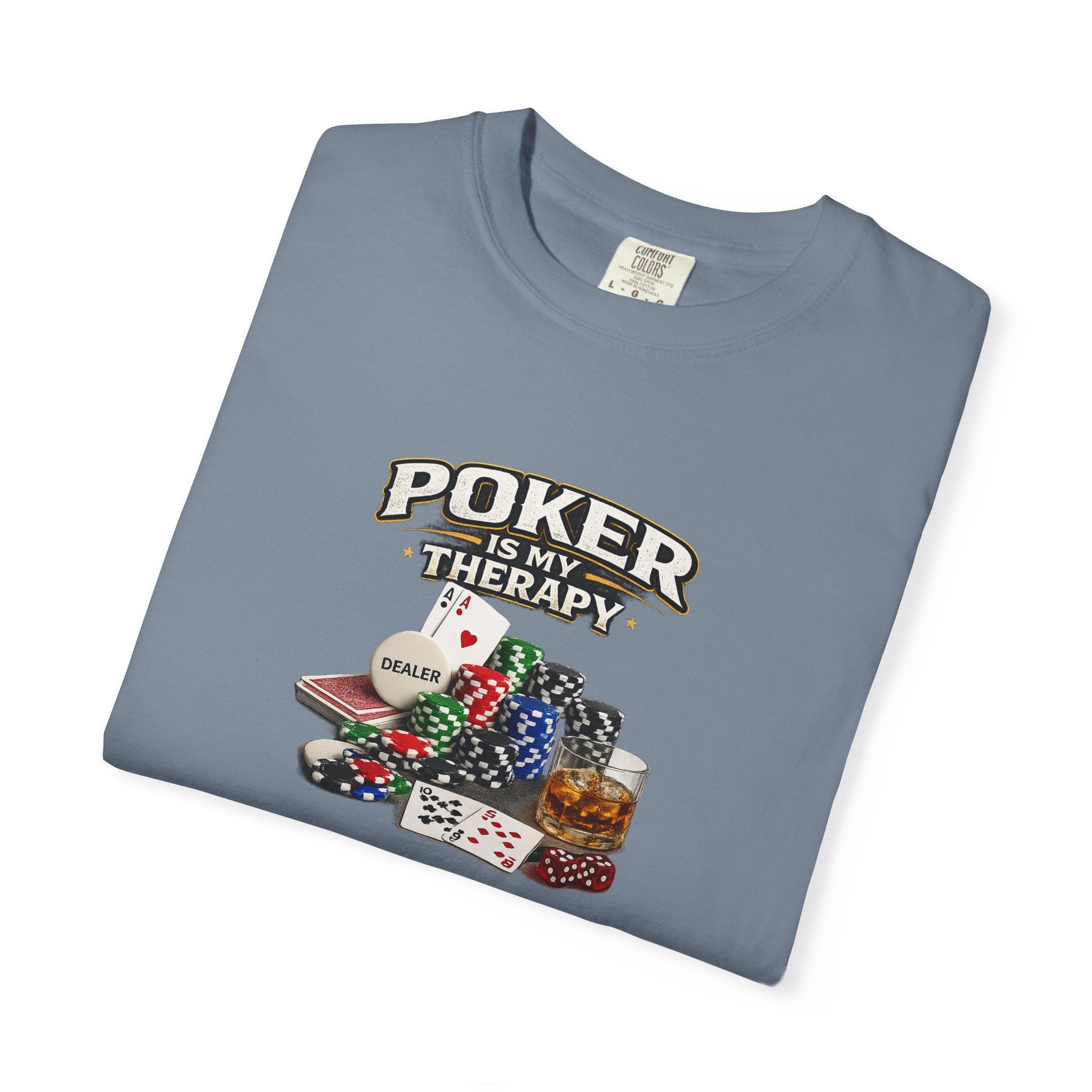 Poker Is My Therapy Shirt Funny Poker Player Tee Gift for Card Players Gambling Humor Tee Poker Lover Gift 7 colors 100% cotton