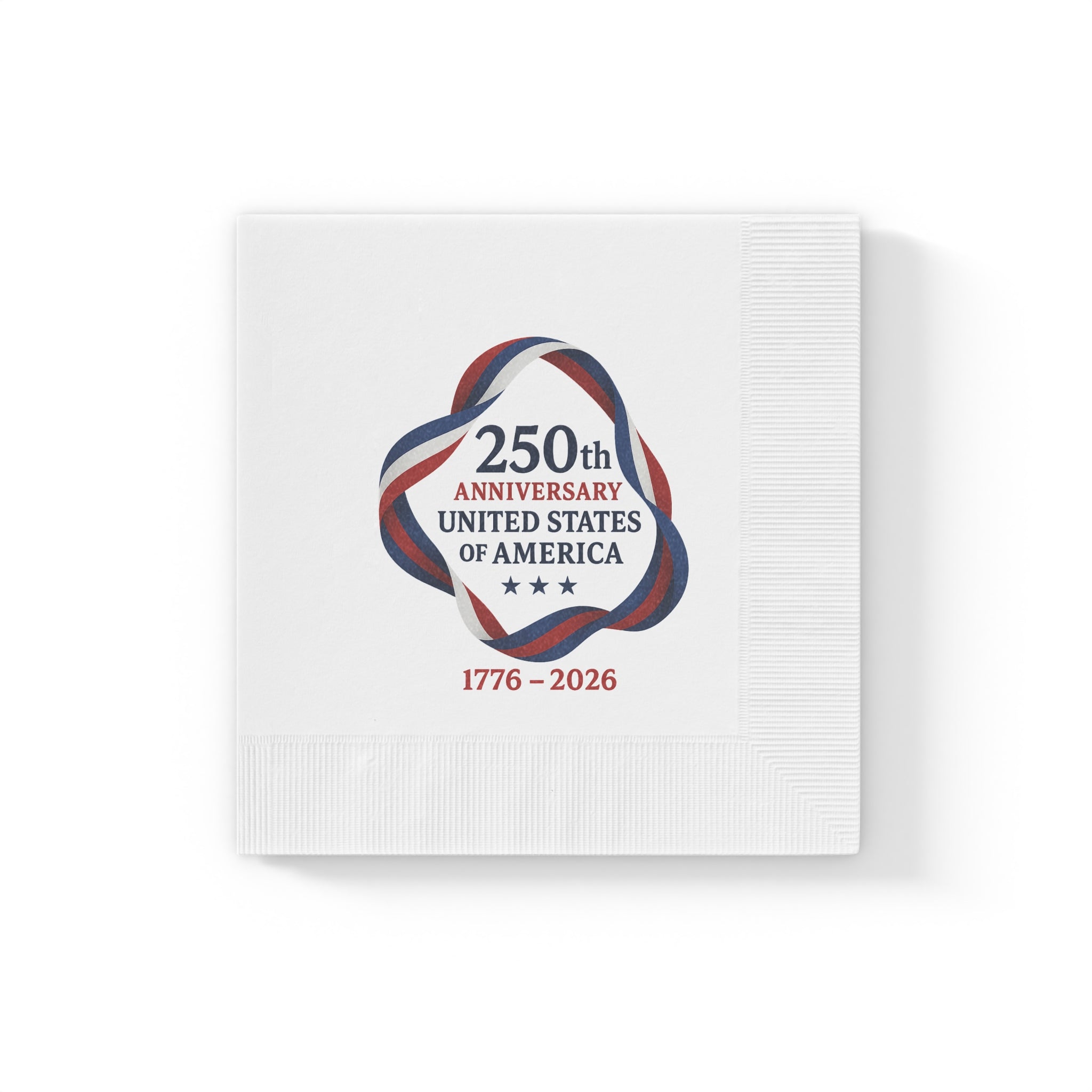 USA 250th Anniversary Napkins 1776-2026 Patriotic Napkins America Party Decor Fourth of July Tableware (50 or 100 Count) 2 sizes