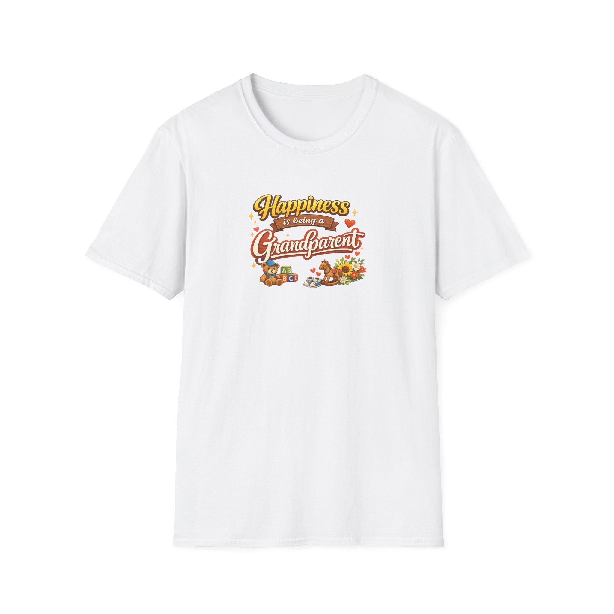 Happiness Is Being a Grandparent Shirt Grandpa-Grandma Gift Tee Proud Grandkids Shirt Cute Grandparent TShirt 7 colors 100% cotton