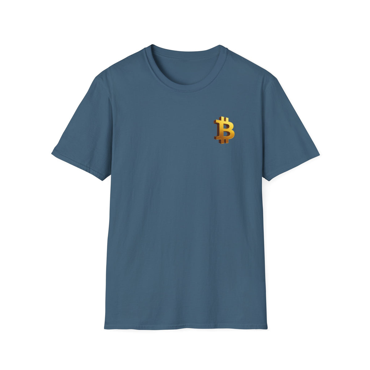 SatsandStrips.com Teach ₿ Freedom Bitcoin T-Shirt – Patriotic Bitcoin Education Graphic Tee Indigo Blue
