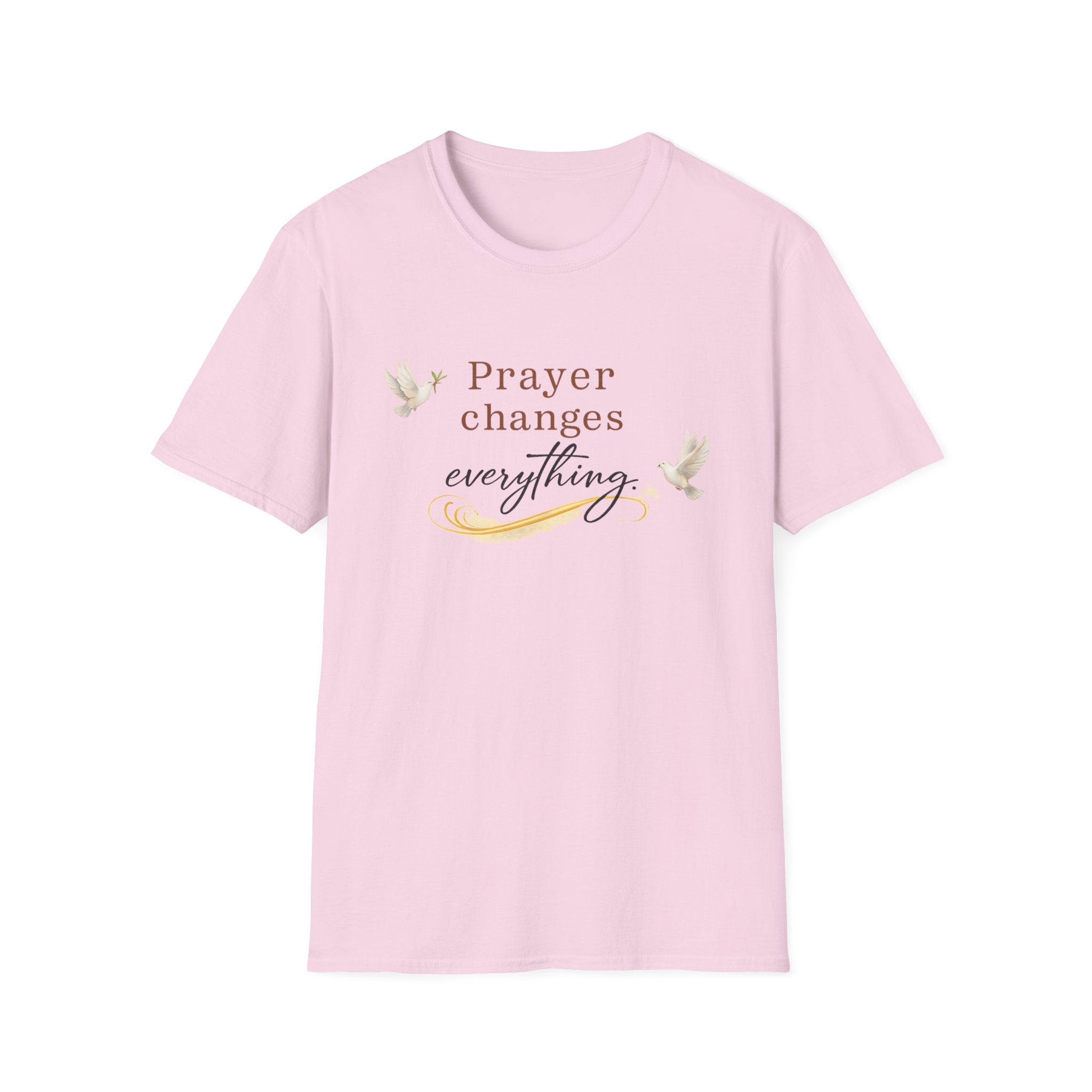 Prayer Changes Everything Shirt Christian Faith T-Shirt for Women Inspirational Church Tee Religious Gift 6 colors 100% cotton