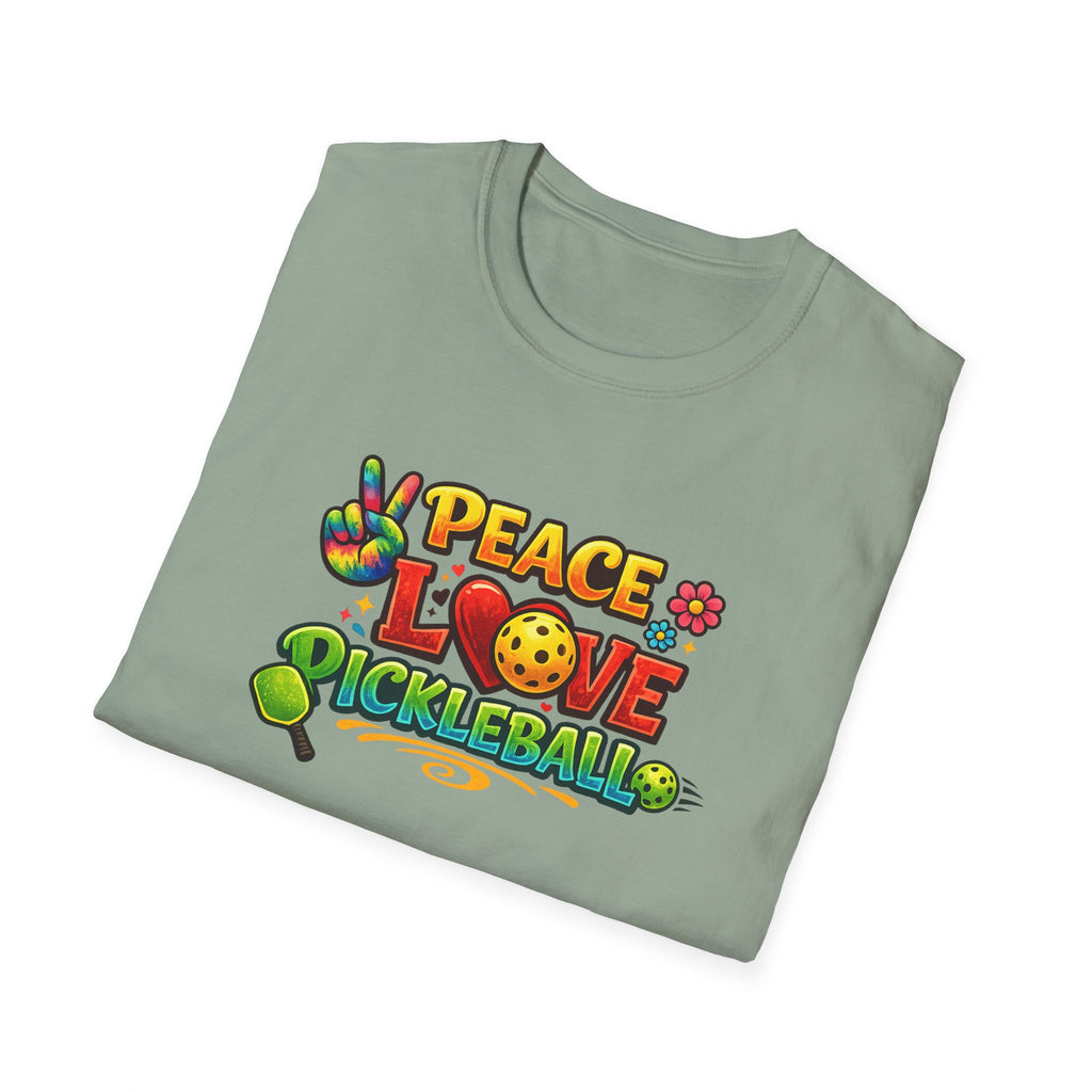 Peace Love Pickleball Shirt Pickleball Player Gift Cute Pickleball Apparel Pickleball Player Tee 9 colors 100% cotton