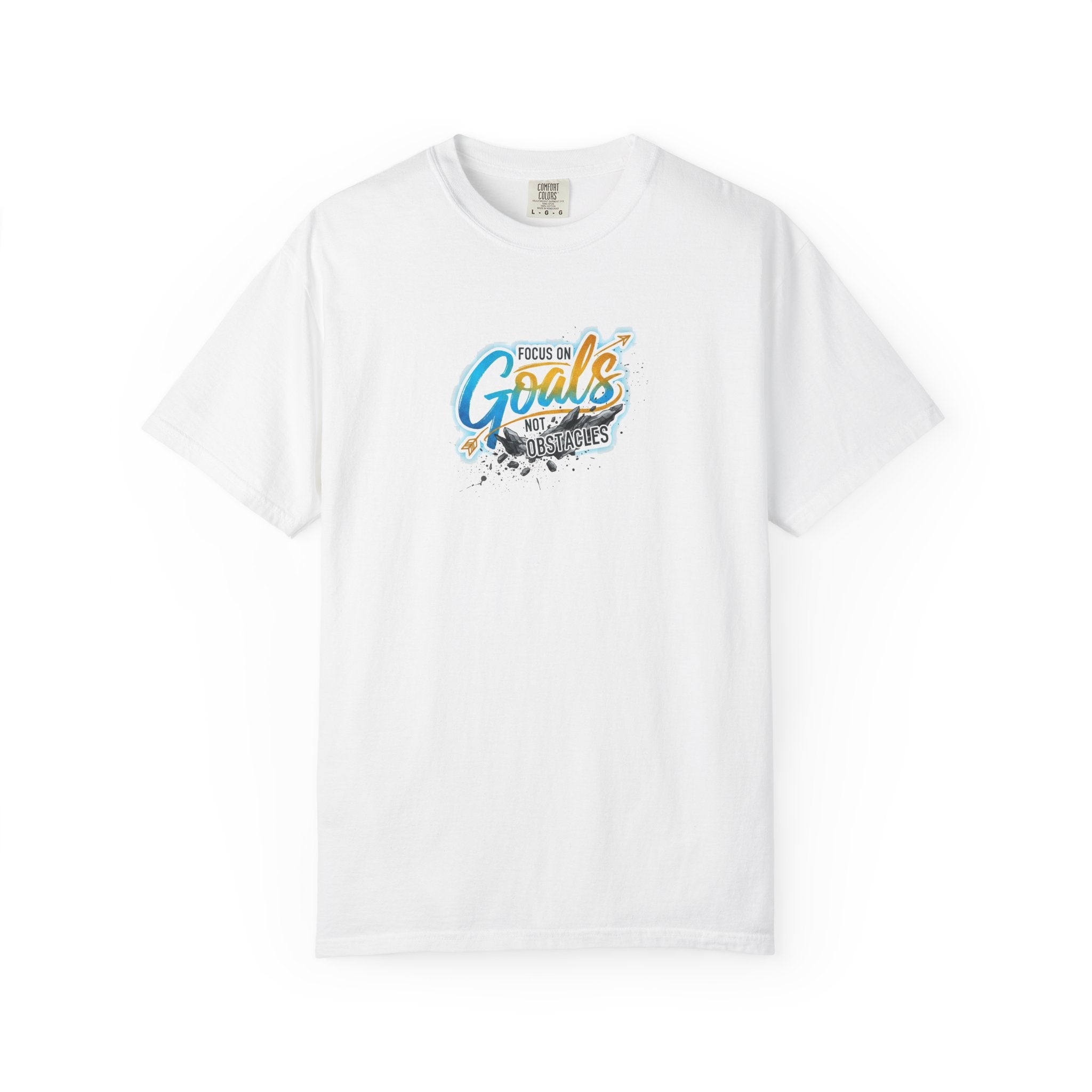 Focus on Goals Not Obstacles T-shirt Motivational Typography Tee 3 colors 100% cotton